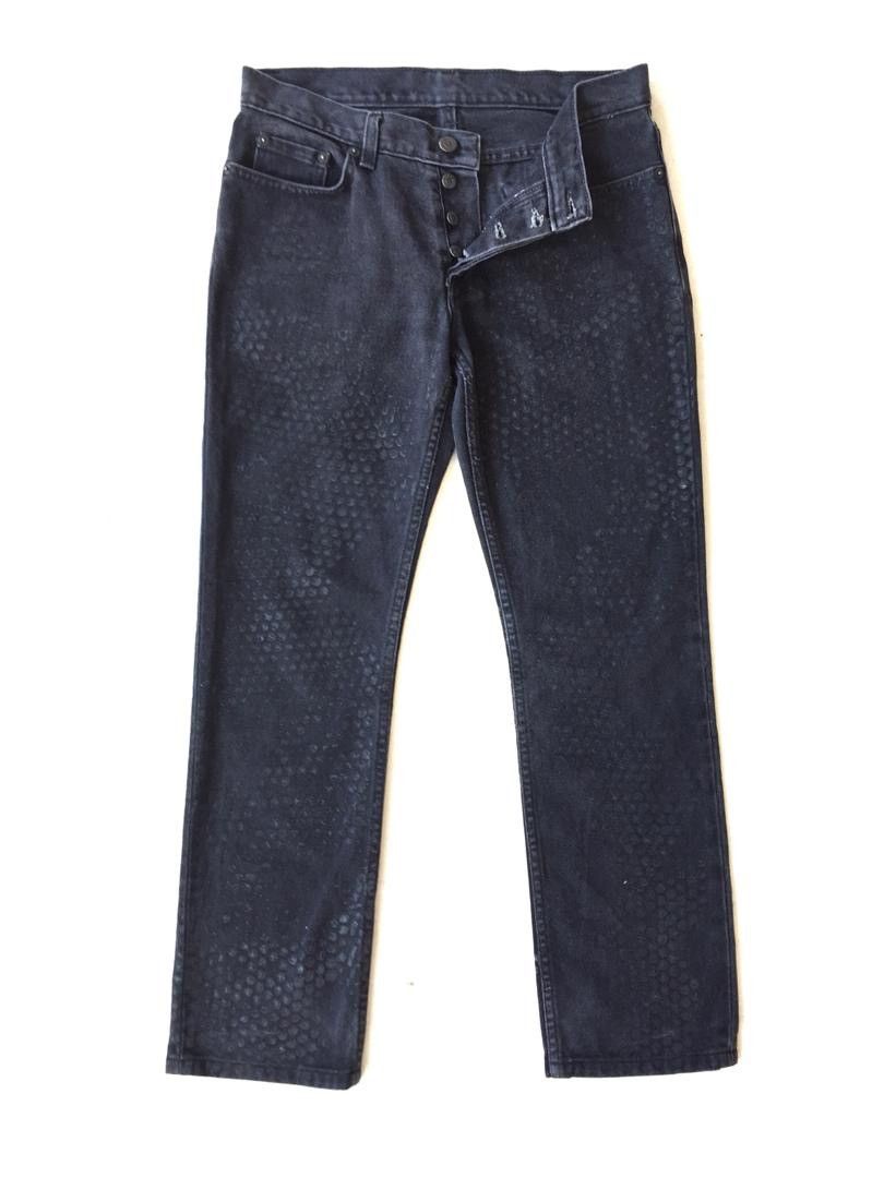 Other 💥Rare💥Vintage Helmut Lang Tyre Print Black Denim Size 30" / US 8 / IT 44 - 2 Thumbnail
