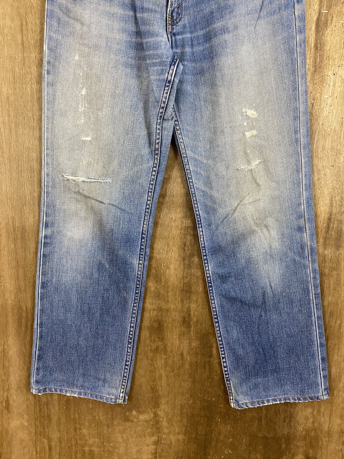Levi's DLS 508 Levis Blue Distressed Denim Pants #BB531 Size US 32 / EU 48 - 3 Thumbnail