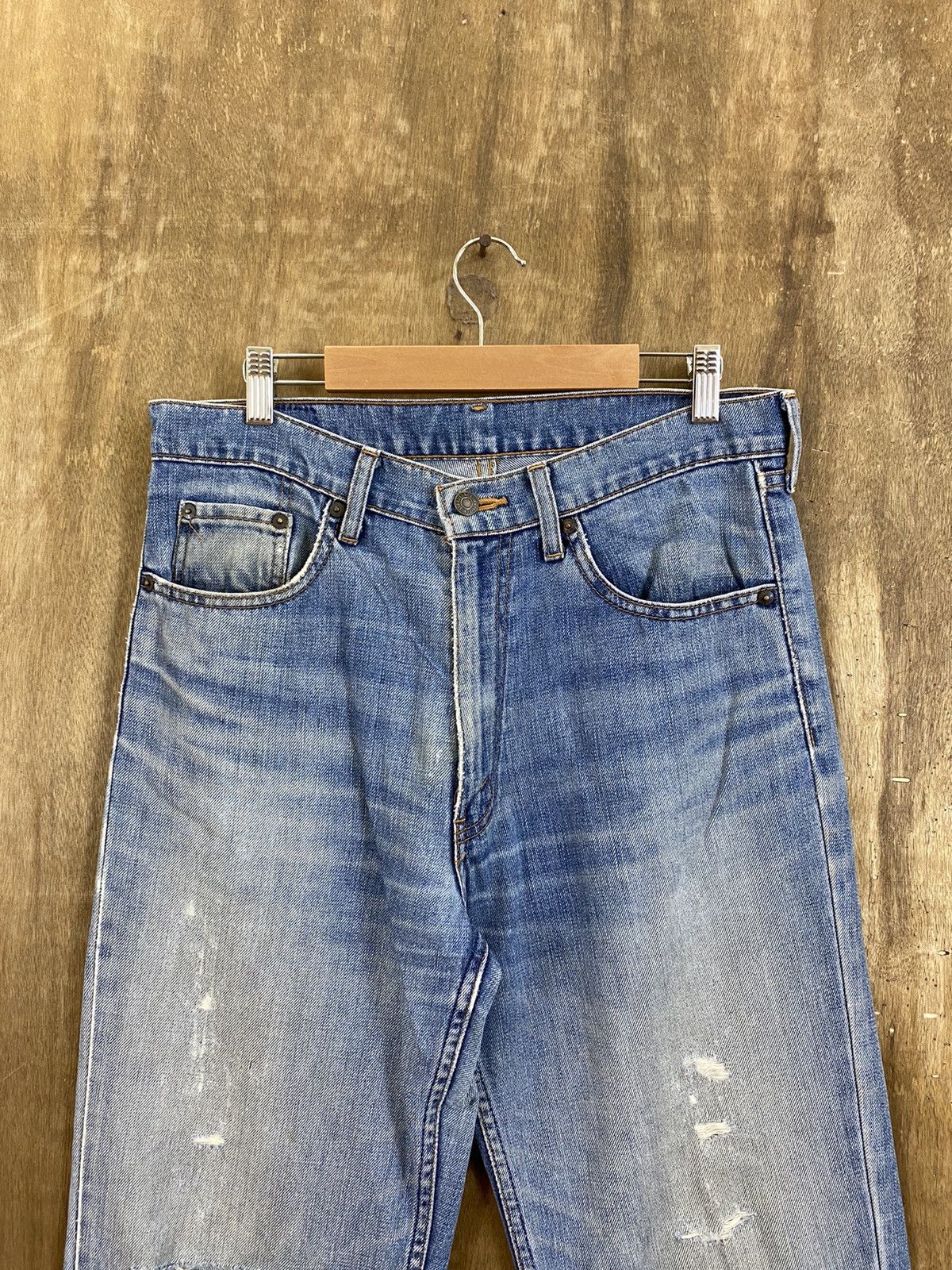 Levi's DLS 508 Levis Blue Distressed Denim Pants #BB531 Size US 32 / EU 48 - 2 Thumbnail