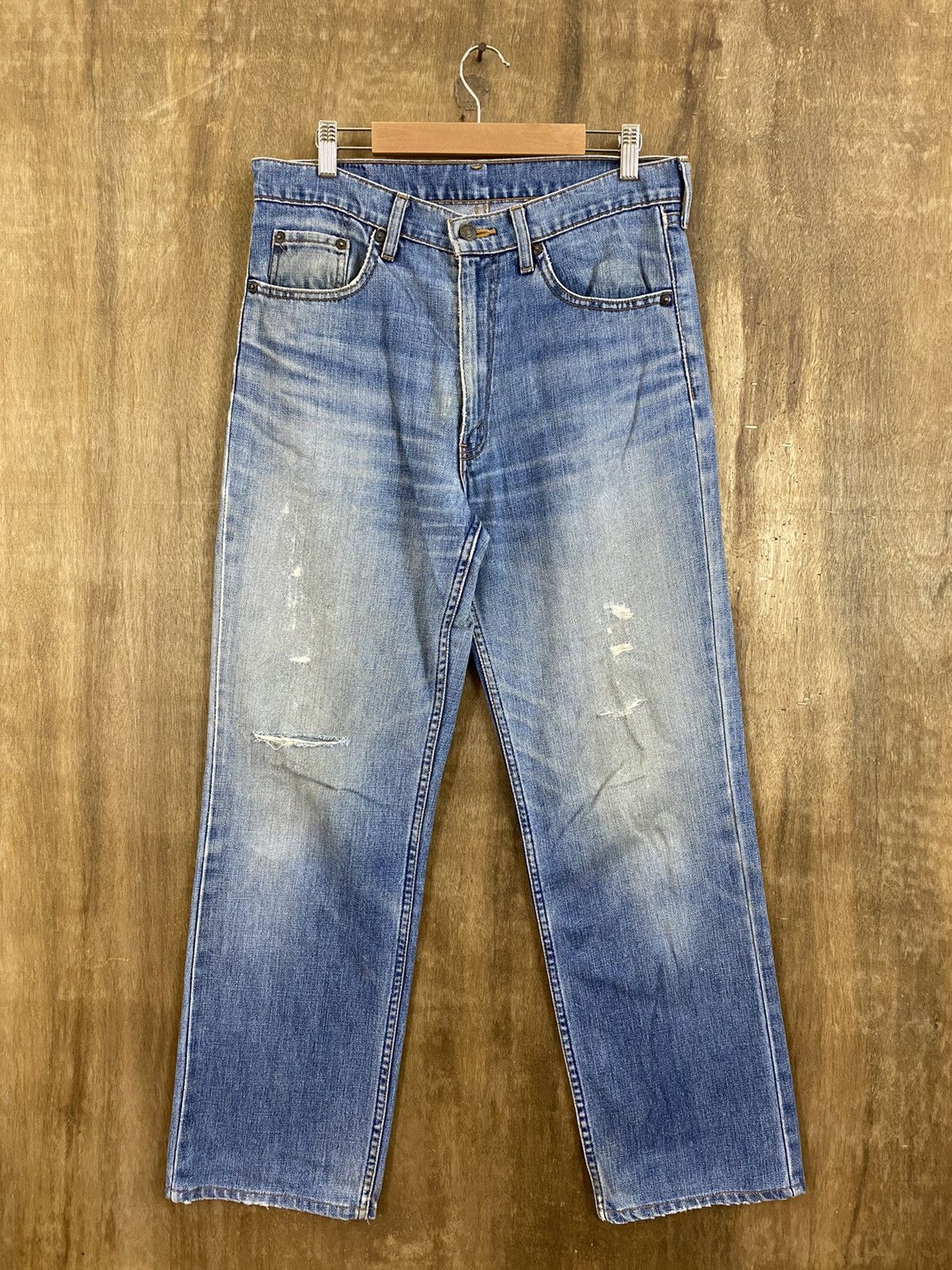 Levi's DLS 508 Levis Blue Distressed Denim Pants #BB531 Size US 32 / EU 48 - 1 Thumbnail