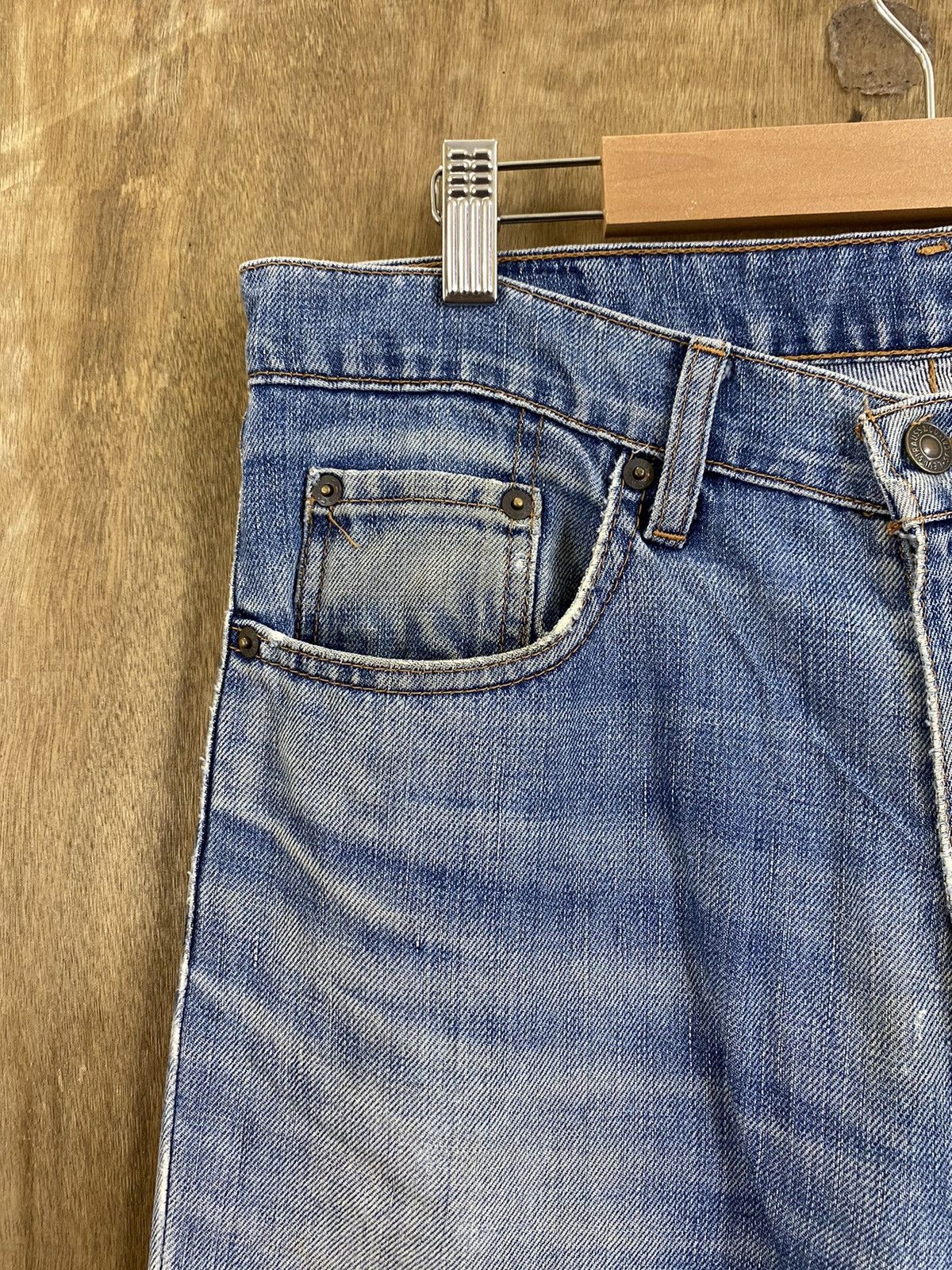 Levi's DLS 508 Levis Blue Distressed Denim Pants #BB531 Size US 32 / EU 48 - 4 Thumbnail