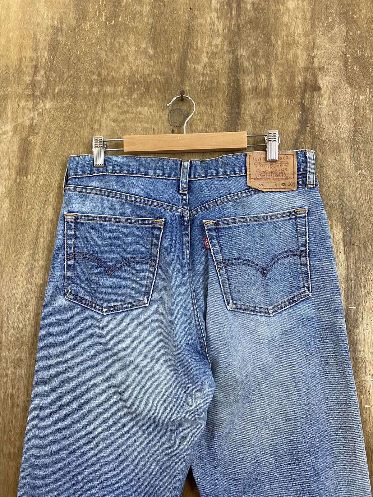 Levi's DLS 508 Levis Blue Distressed Denim Pants #BB531 Size US 32 / EU 48 - 9 Thumbnail