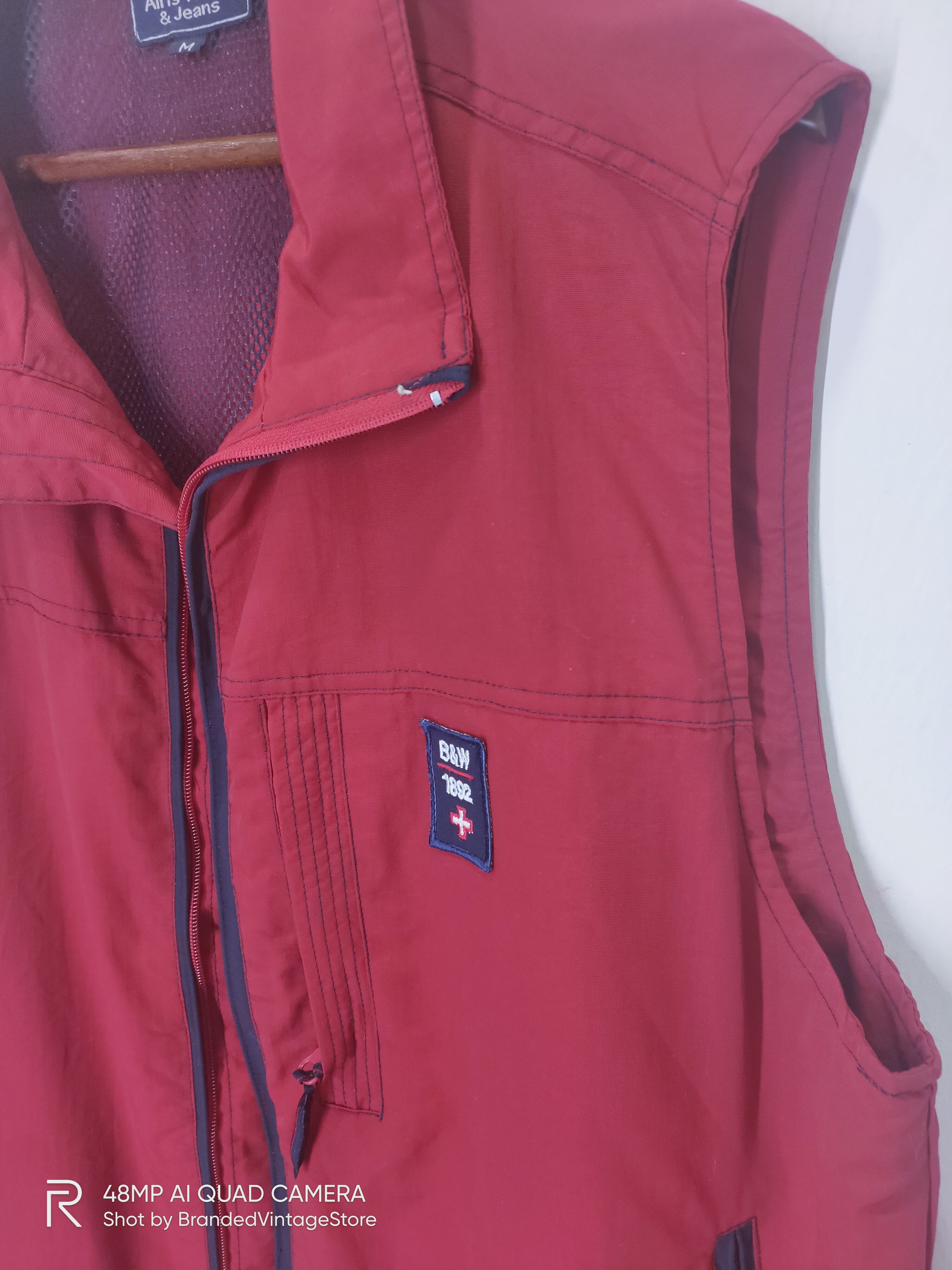 Japanese Brand A.I.V Zipper Multipocket Tactical Mesh Nett Red Vest Jacket Size 44L - 6 Thumbnail