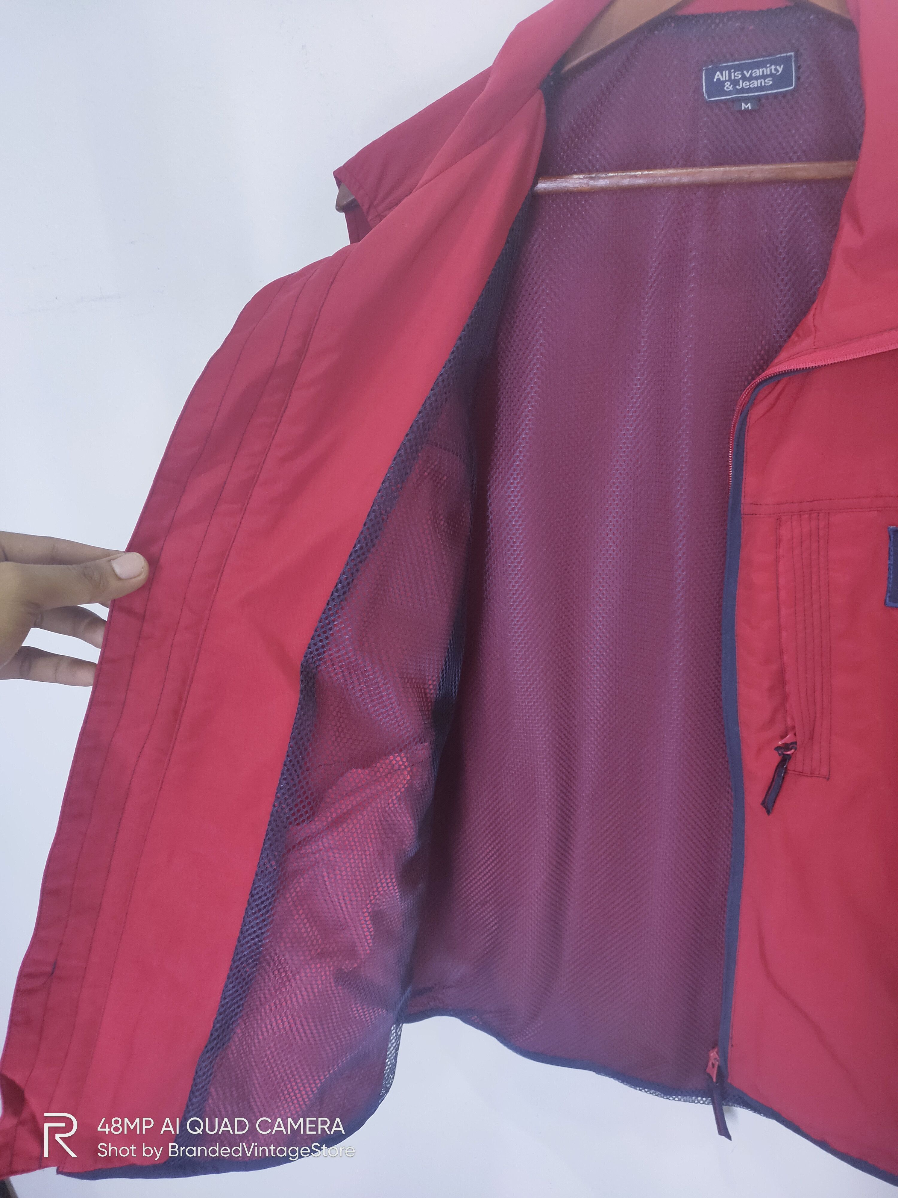 Japanese Brand A.I.V Zipper Multipocket Tactical Mesh Nett Red Vest Jacket Size 44L - 4 Thumbnail