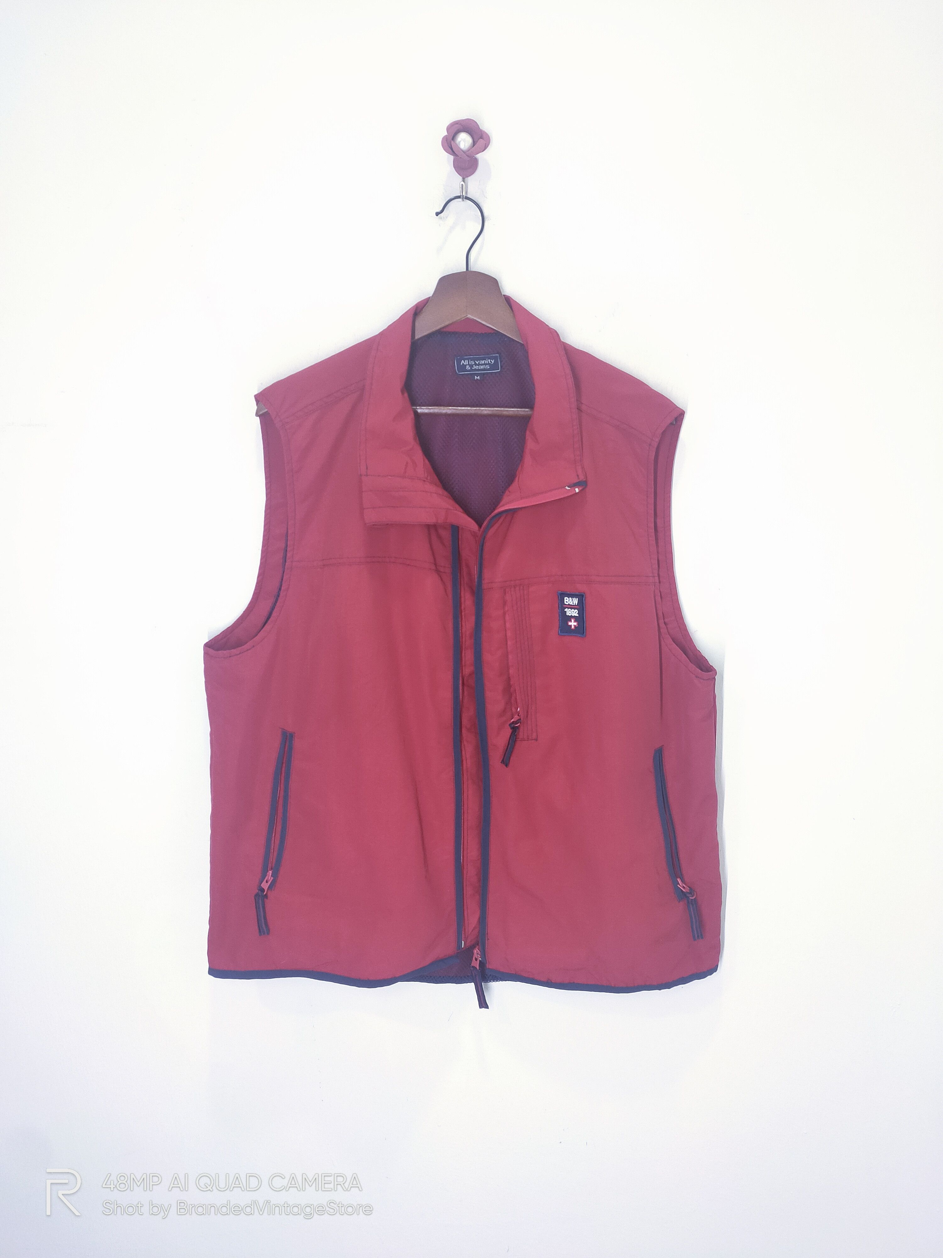 Japanese Brand A.I.V Zipper Multipocket Tactical Mesh Nett Red Vest Jacket Size 44L - 3 Thumbnail