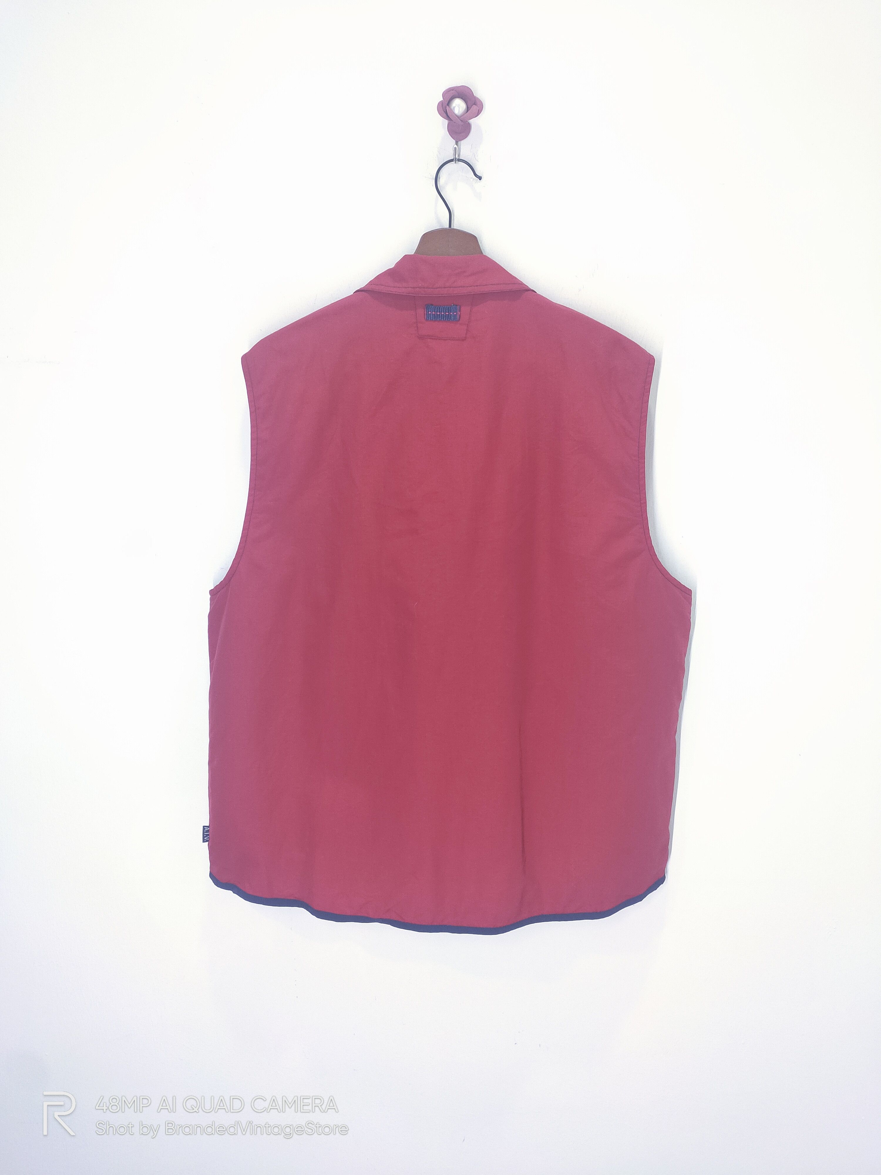 Japanese Brand A.I.V Zipper Multipocket Tactical Mesh Nett Red Vest Jacket Size 44L - 2 Thumbnail
