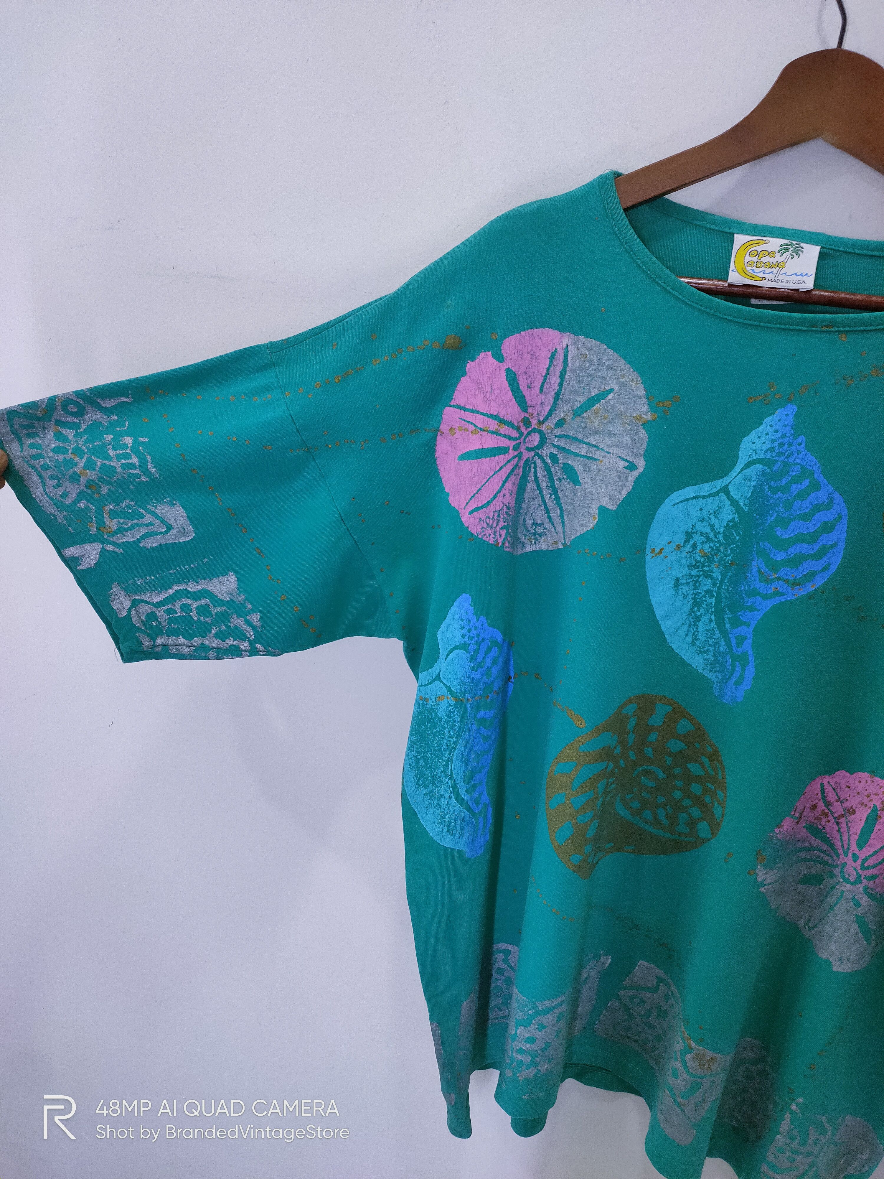 Other Vintage COPA CABANA Aquatic Exotic Fullprint AllOver Tshirt Size US XL / EU 56 / 4 - 4 Thumbnail