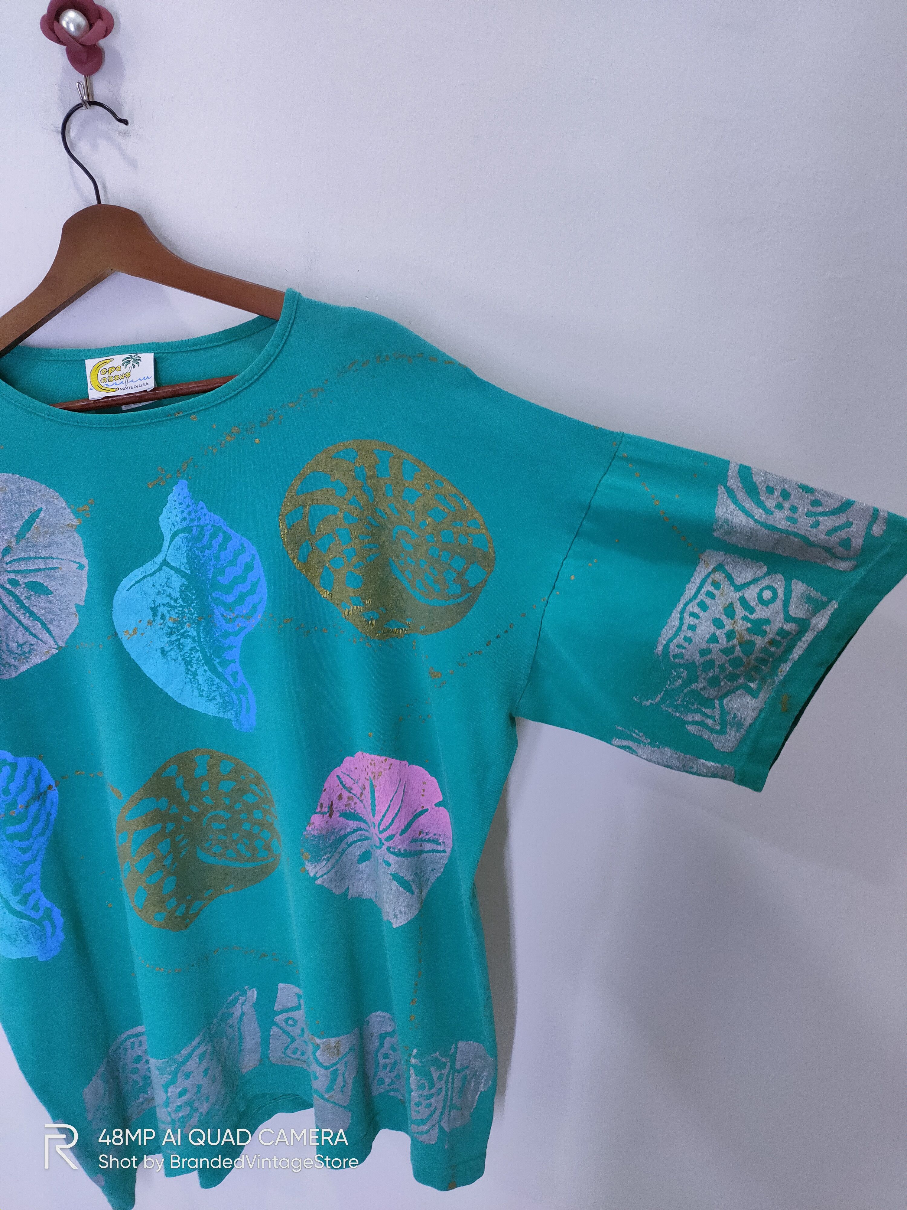 Other Vintage COPA CABANA Aquatic Exotic Fullprint AllOver Tshirt Size US XL / EU 56 / 4 - 5 Thumbnail