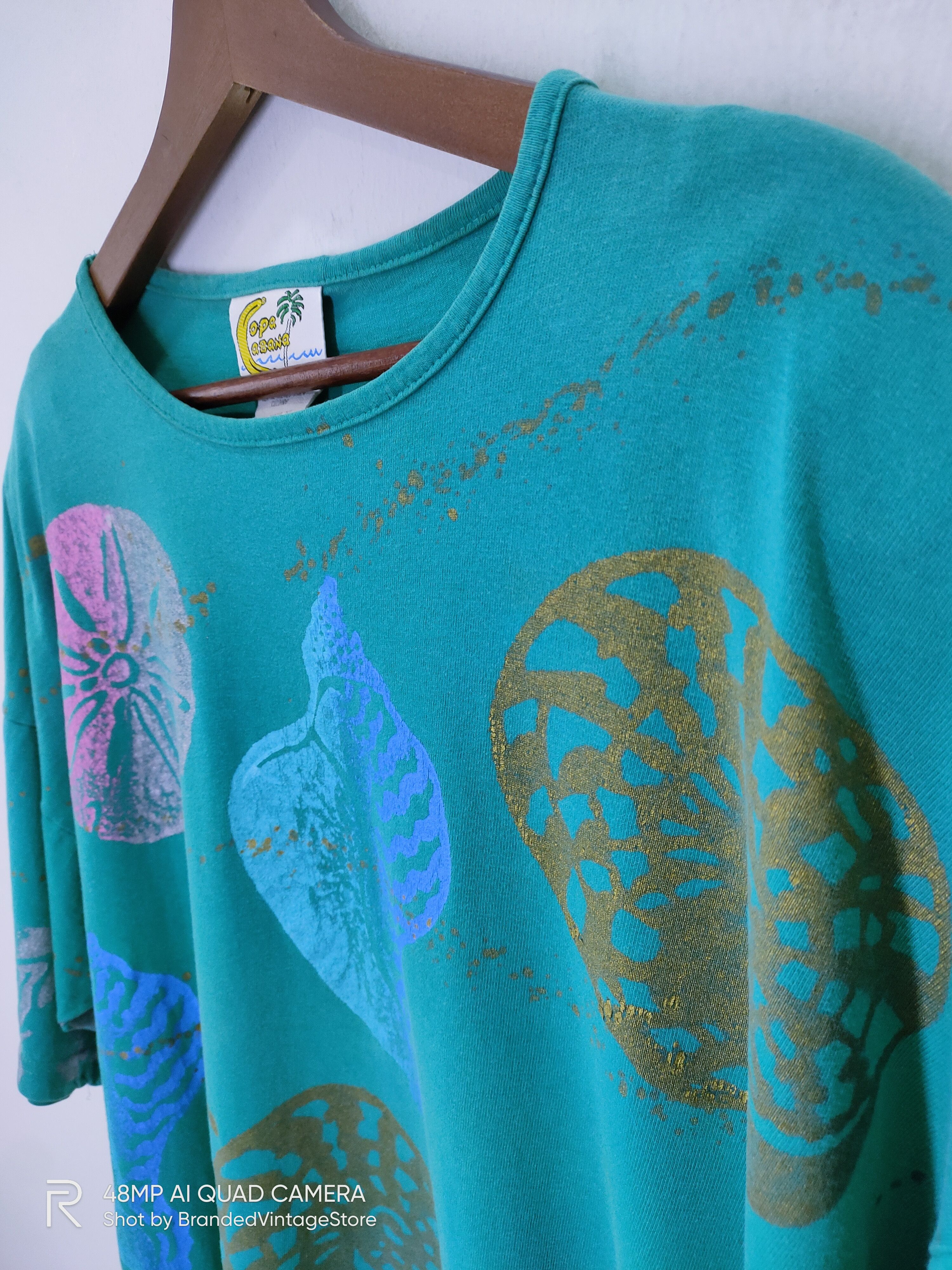 Other Vintage COPA CABANA Aquatic Exotic Fullprint AllOver Tshirt Size US XL / EU 56 / 4 - 6 Thumbnail