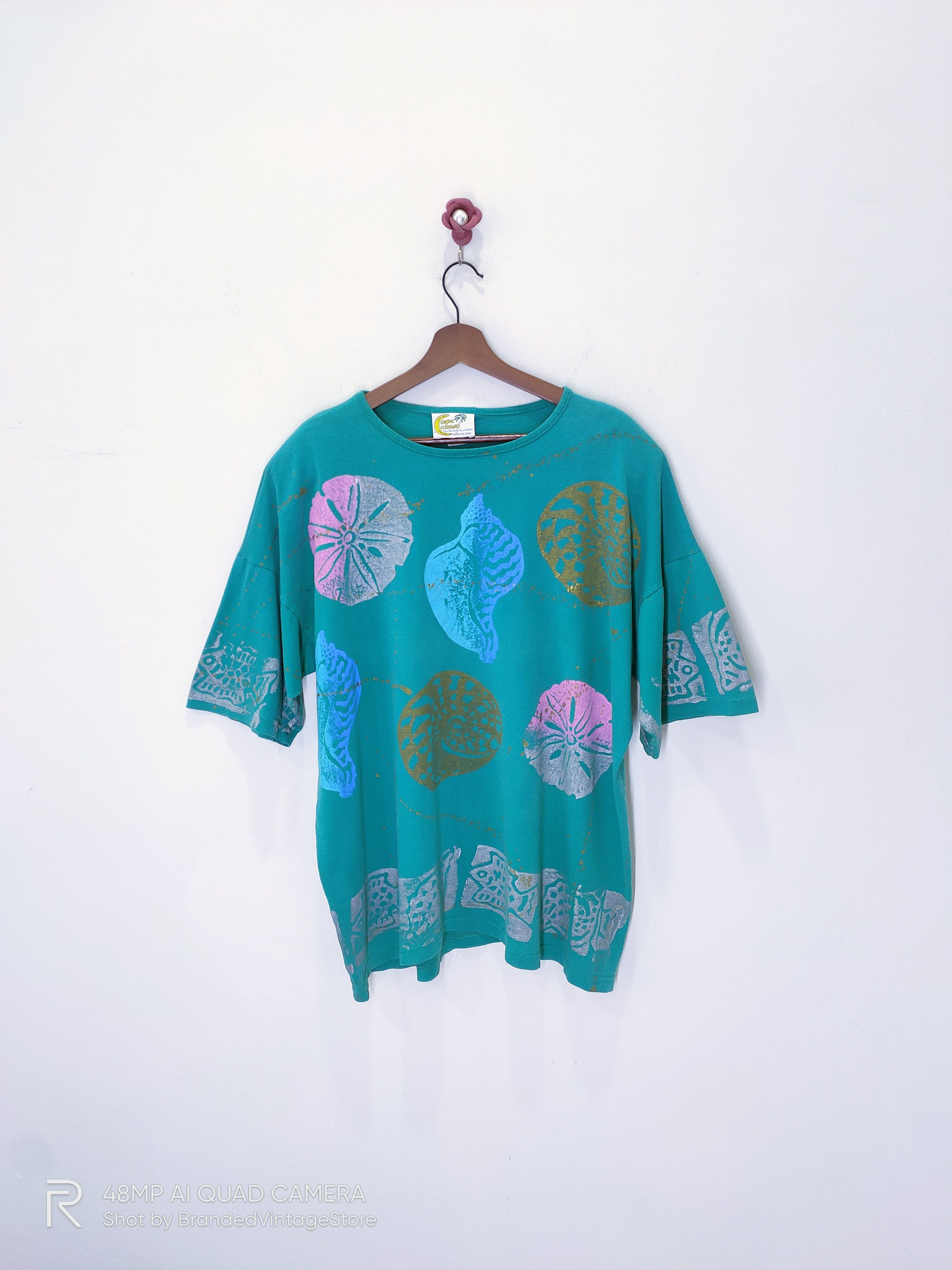 Other Vintage COPA CABANA Aquatic Exotic Fullprint AllOver Tshirt Size US XL / EU 56 / 4 - 1 Thumbnail