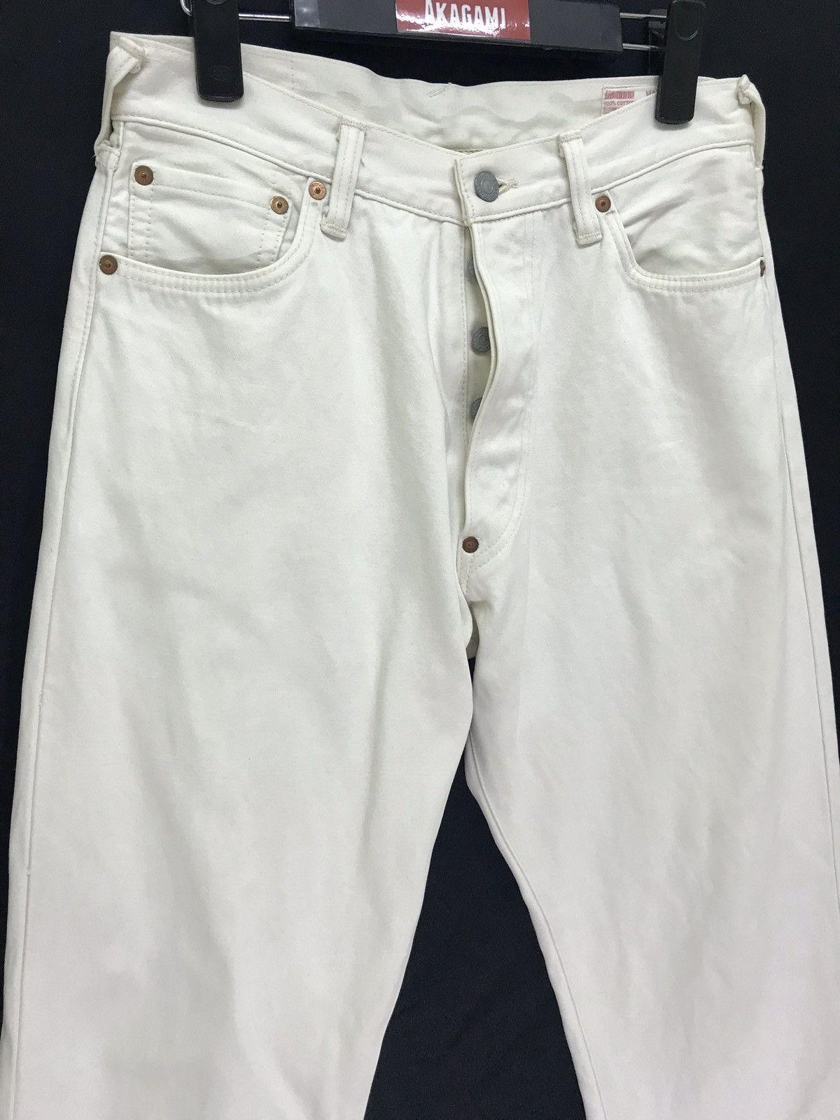 Evisu 💖OG Evisu White Plain Pant Jeans Regular Made in Japan Size US 30 / EU 46 - 3 Thumbnail