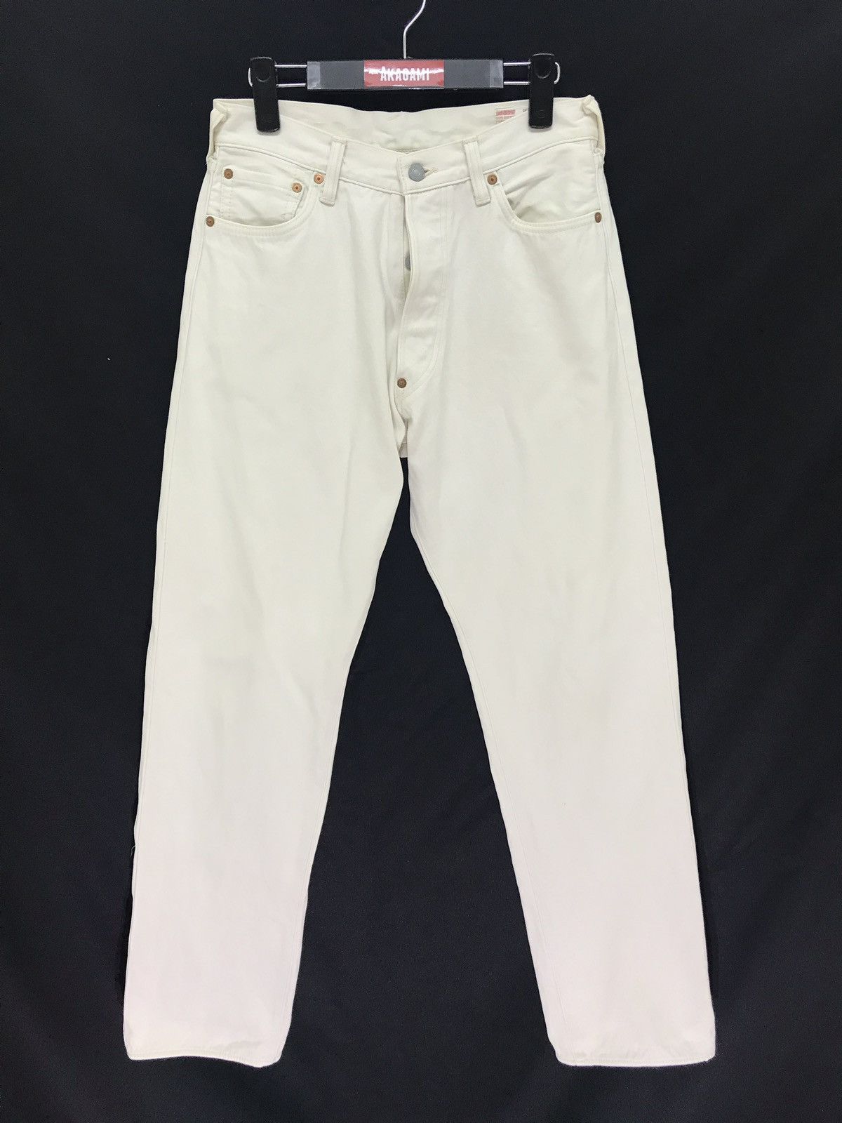 Evisu 💖OG Evisu White Plain Pant Jeans Regular Made in Japan Size US 30 / EU 46 - 2 Thumbnail