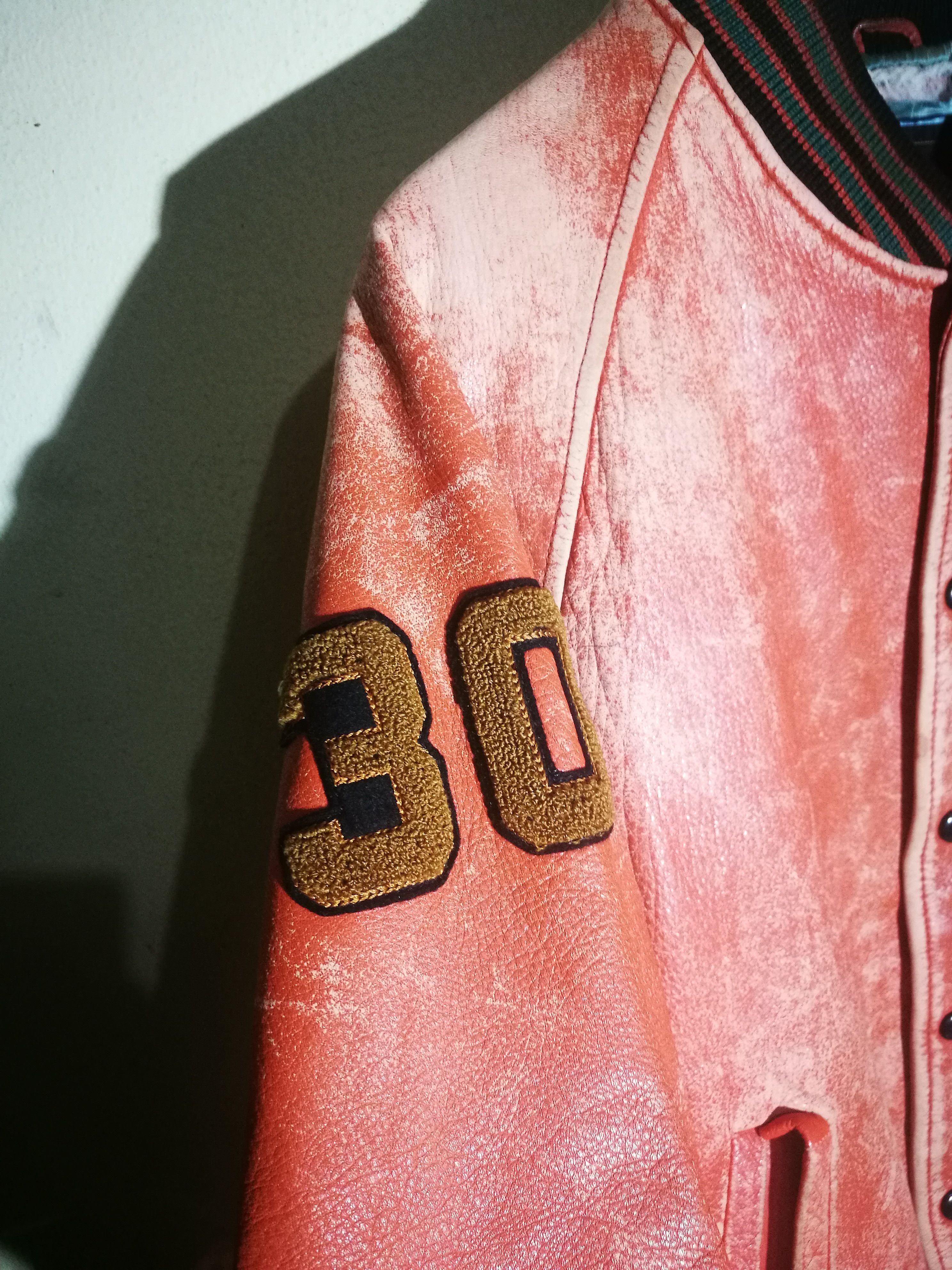 Other Distressed VOX Varsity Leather Jacket Size US L / EU 52-54 / 3 - 12 Thumbnail