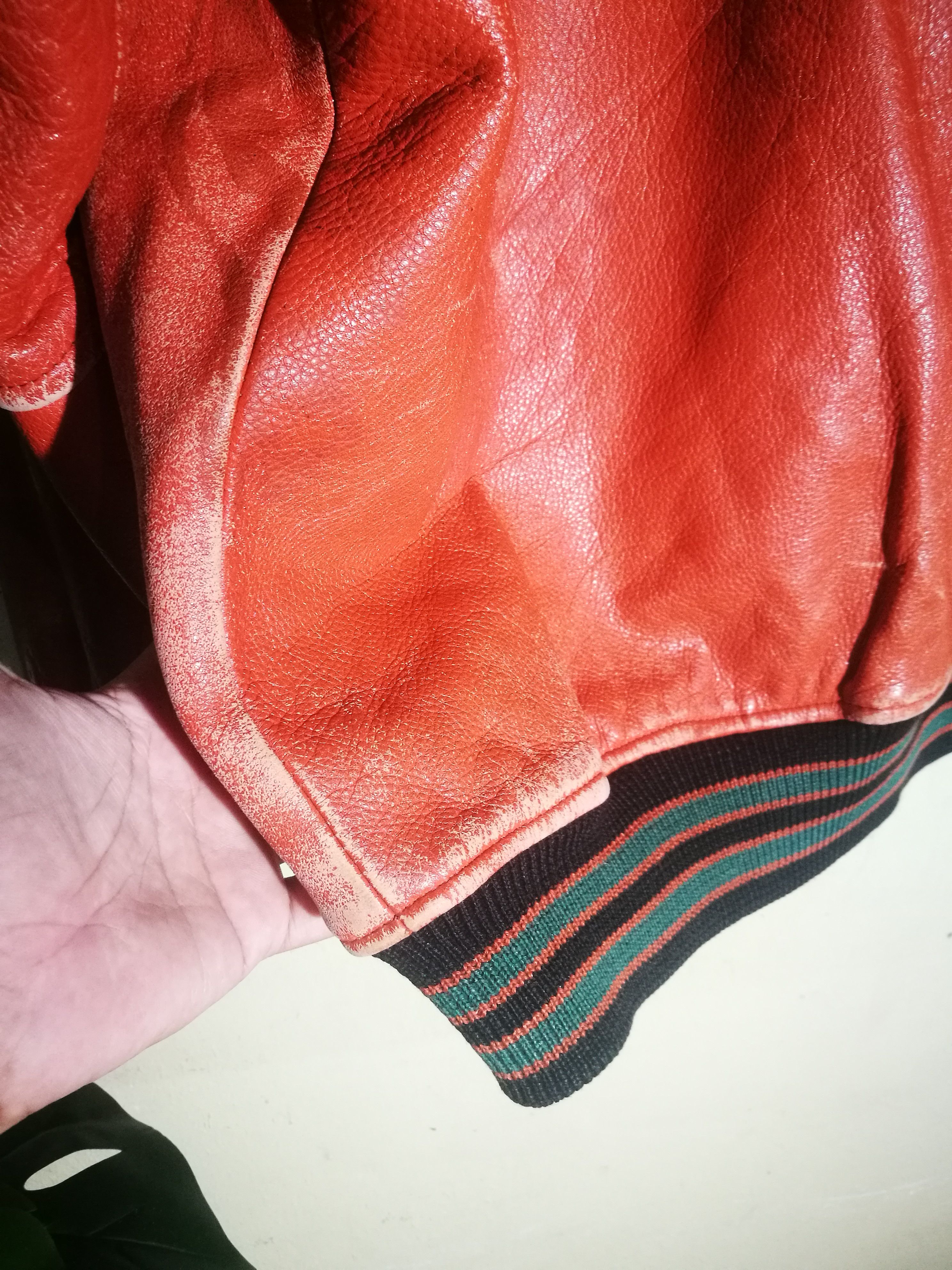 Other Distressed VOX Varsity Leather Jacket Size US L / EU 52-54 / 3 - 5 Thumbnail