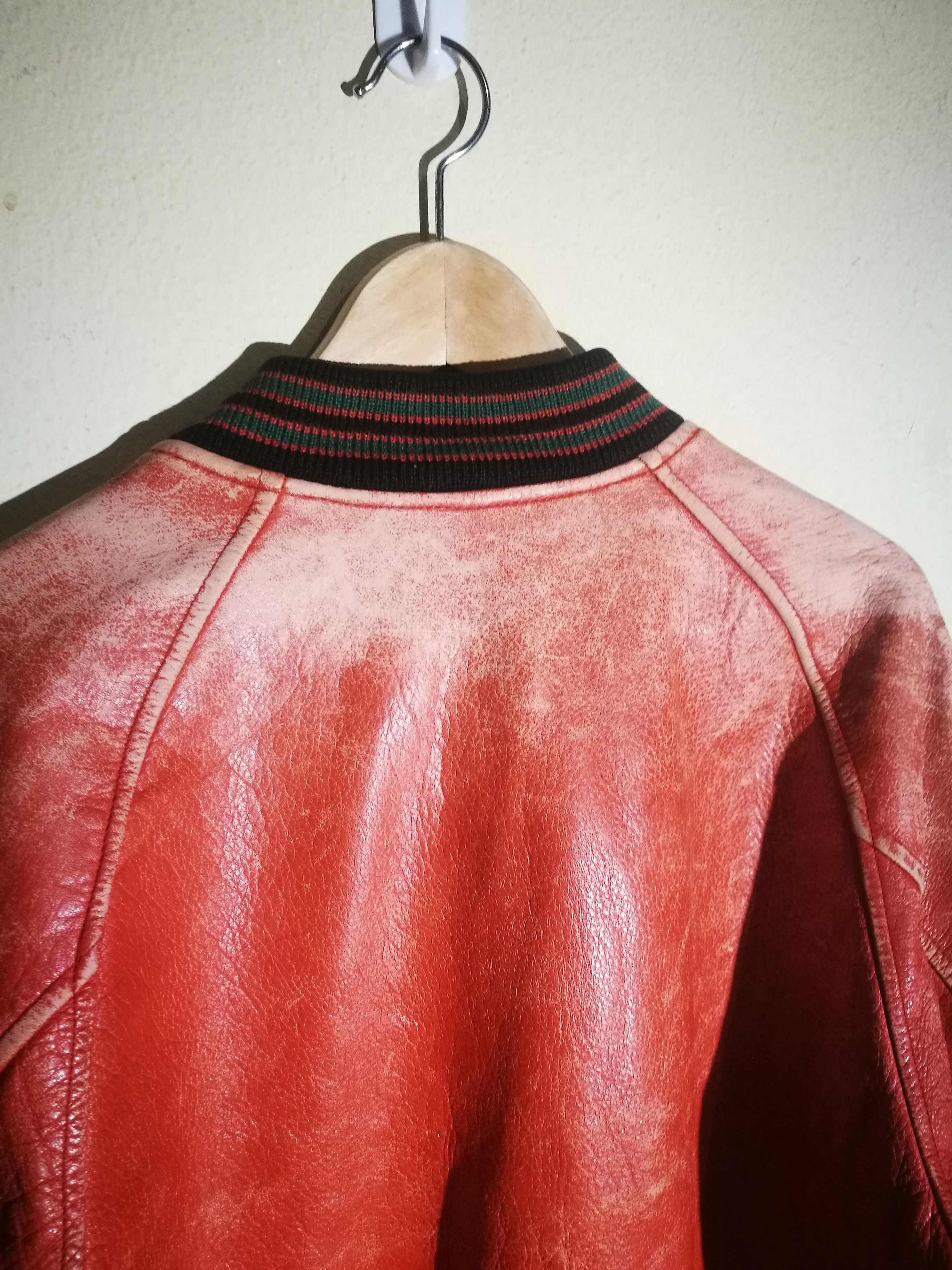 Other Distressed VOX Varsity Leather Jacket Size US L / EU 52-54 / 3 - 6 Thumbnail