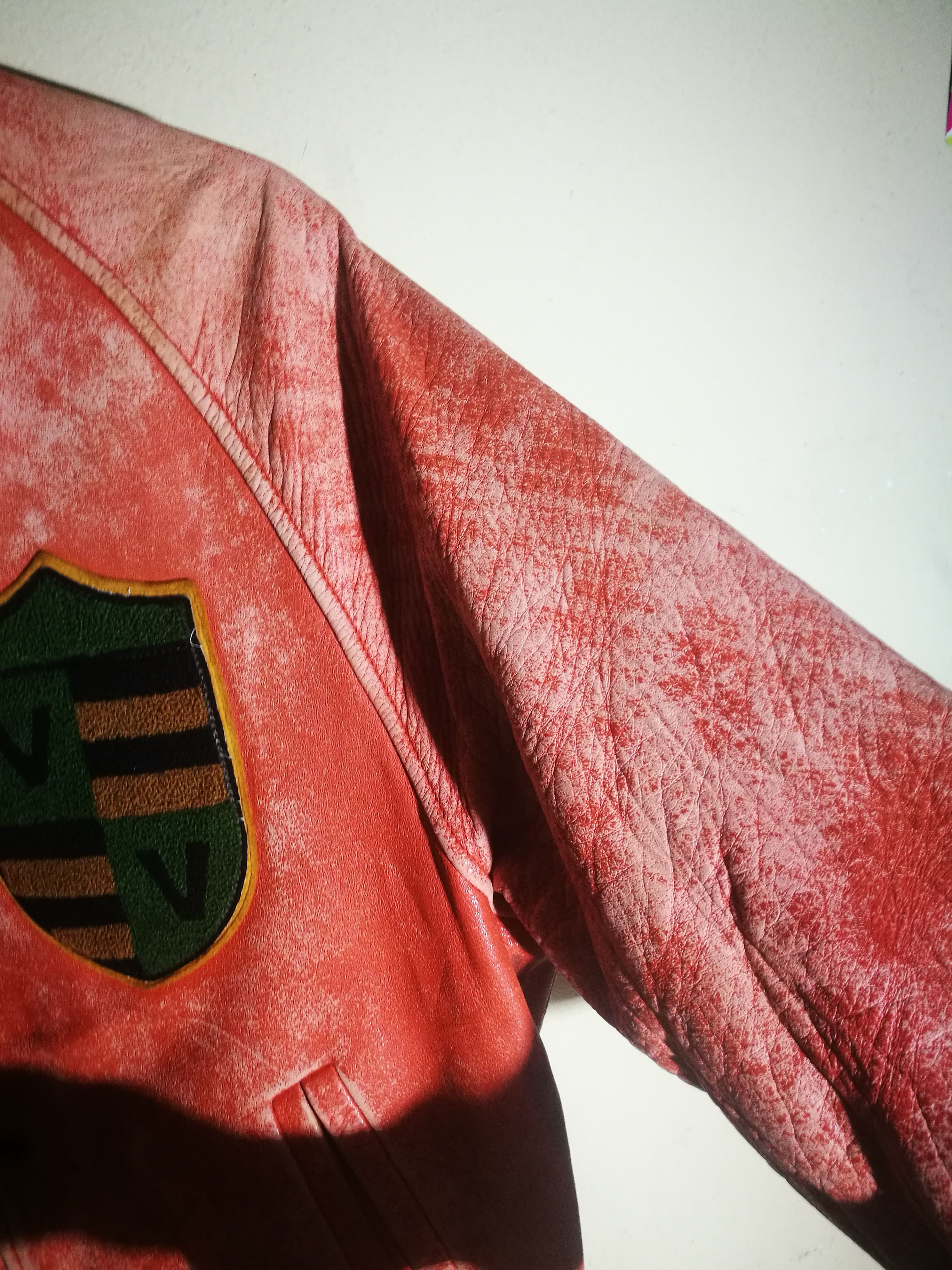 Other Distressed VOX Varsity Leather Jacket Size US L / EU 52-54 / 3 - 11 Thumbnail