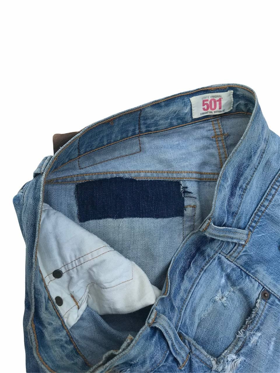 Levi's Levis 501 Distressed Grunge Denim Pants Streetwear Fashion Size US 31 - 10 Thumbnail