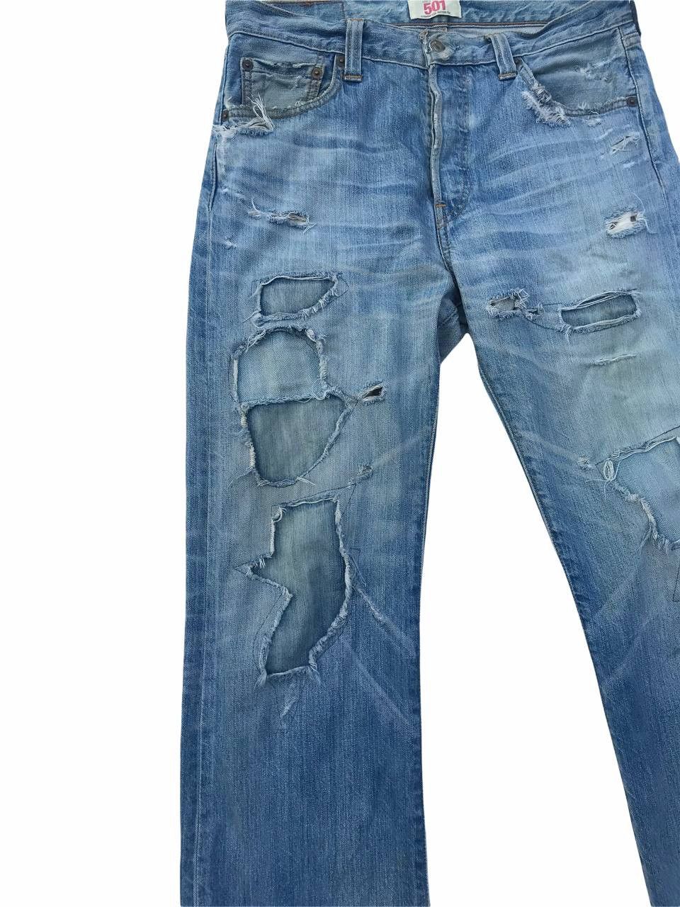 Levi's Levis 501 Distressed Grunge Denim Pants Streetwear Fashion Size US 31 - 4 Thumbnail