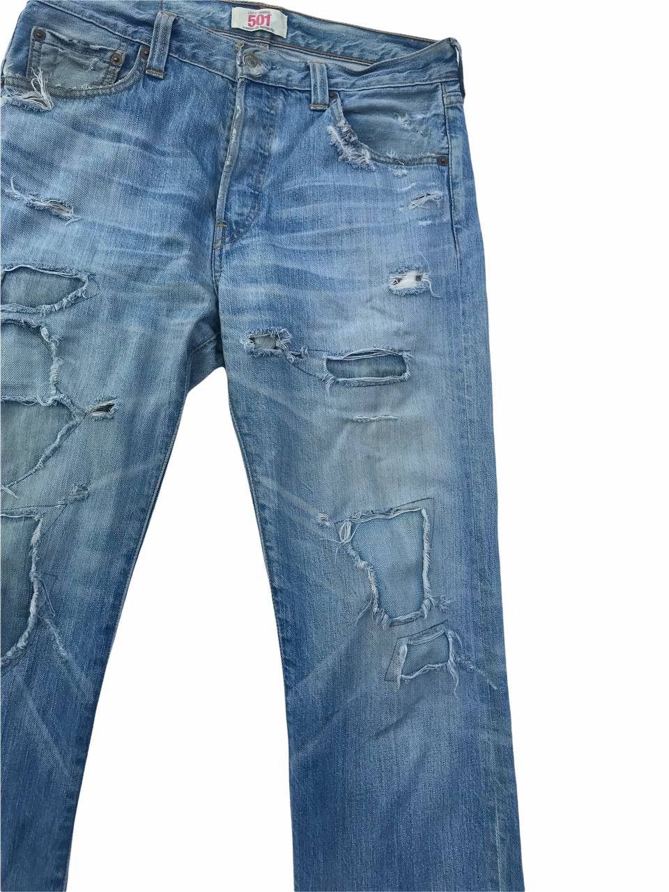Levi's Levis 501 Distressed Grunge Denim Pants Streetwear Fashion Size US 31 - 5 Thumbnail