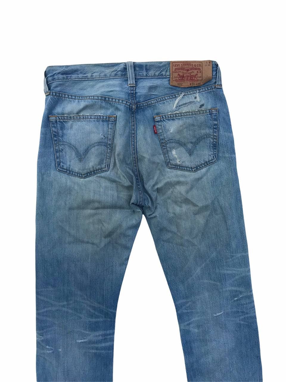 Levi's Levis 501 Distressed Grunge Denim Pants Streetwear Fashion Size US 31 - 9 Thumbnail