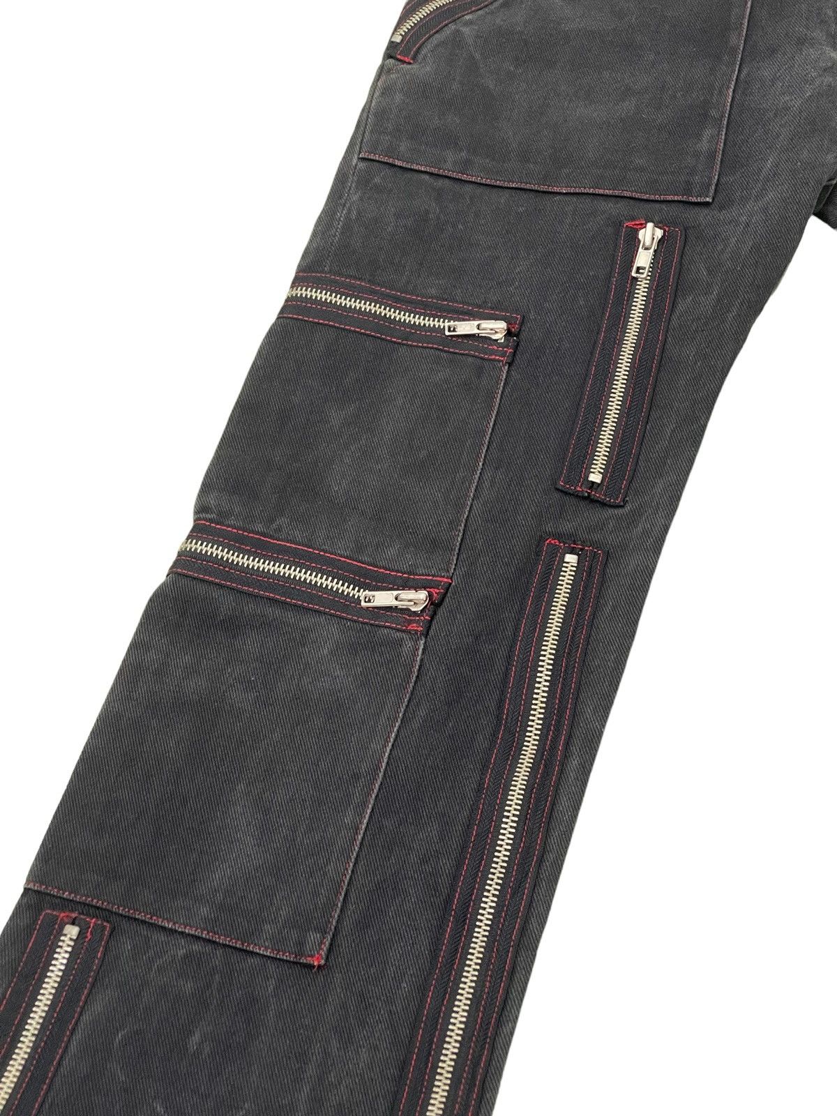 Japanese Brand Over Zipped Jeans Punk Here There Slim 3🟦8 Size US 29 - 6 Thumbnail