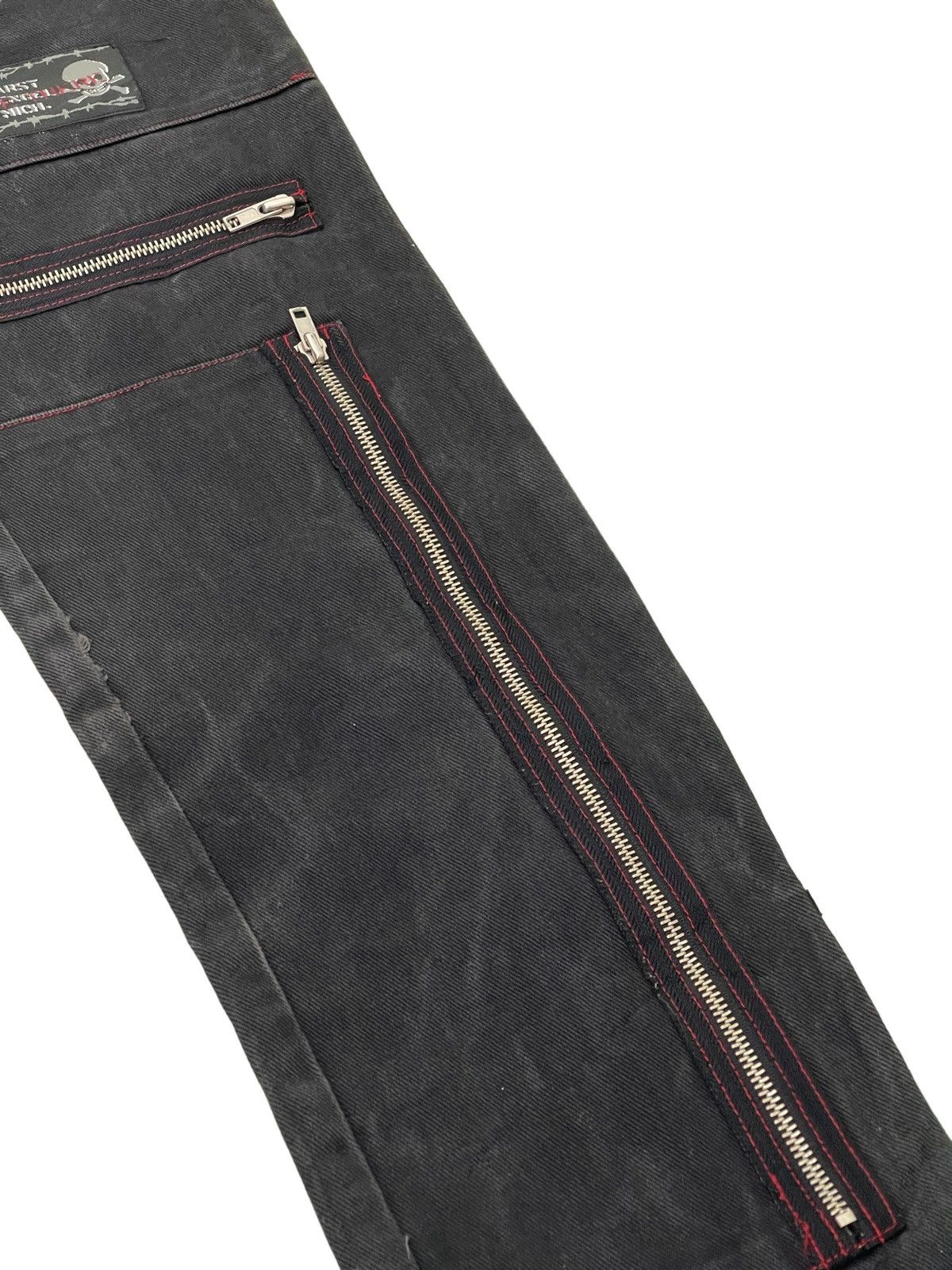 Japanese Brand Over Zipped Jeans Punk Here There Slim 3🟦8 Size US 29 - 7 Thumbnail