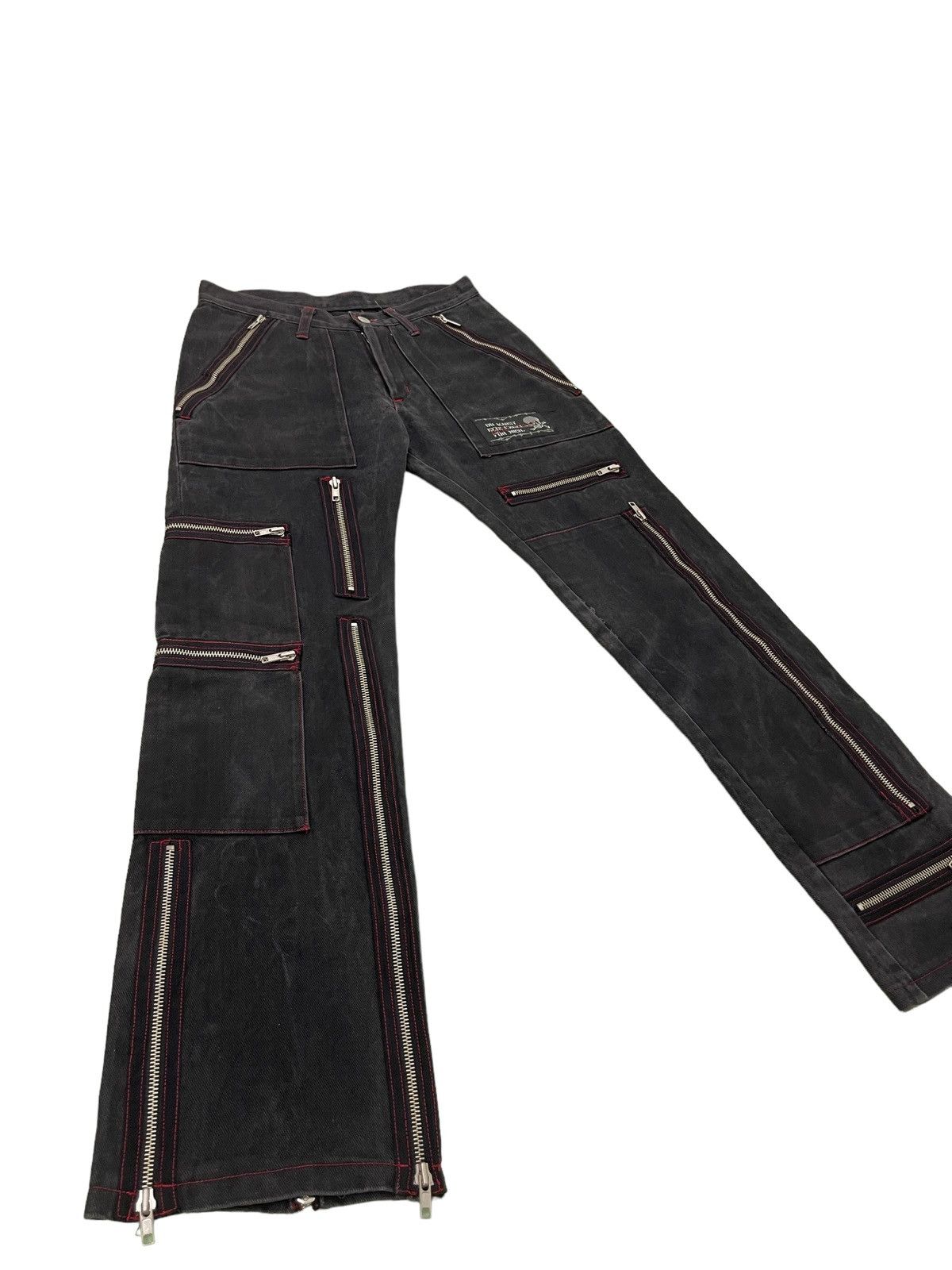 Japanese Brand Over Zipped Jeans Punk Here There Slim 3🟦8 Size US 29 - 1 Thumbnail