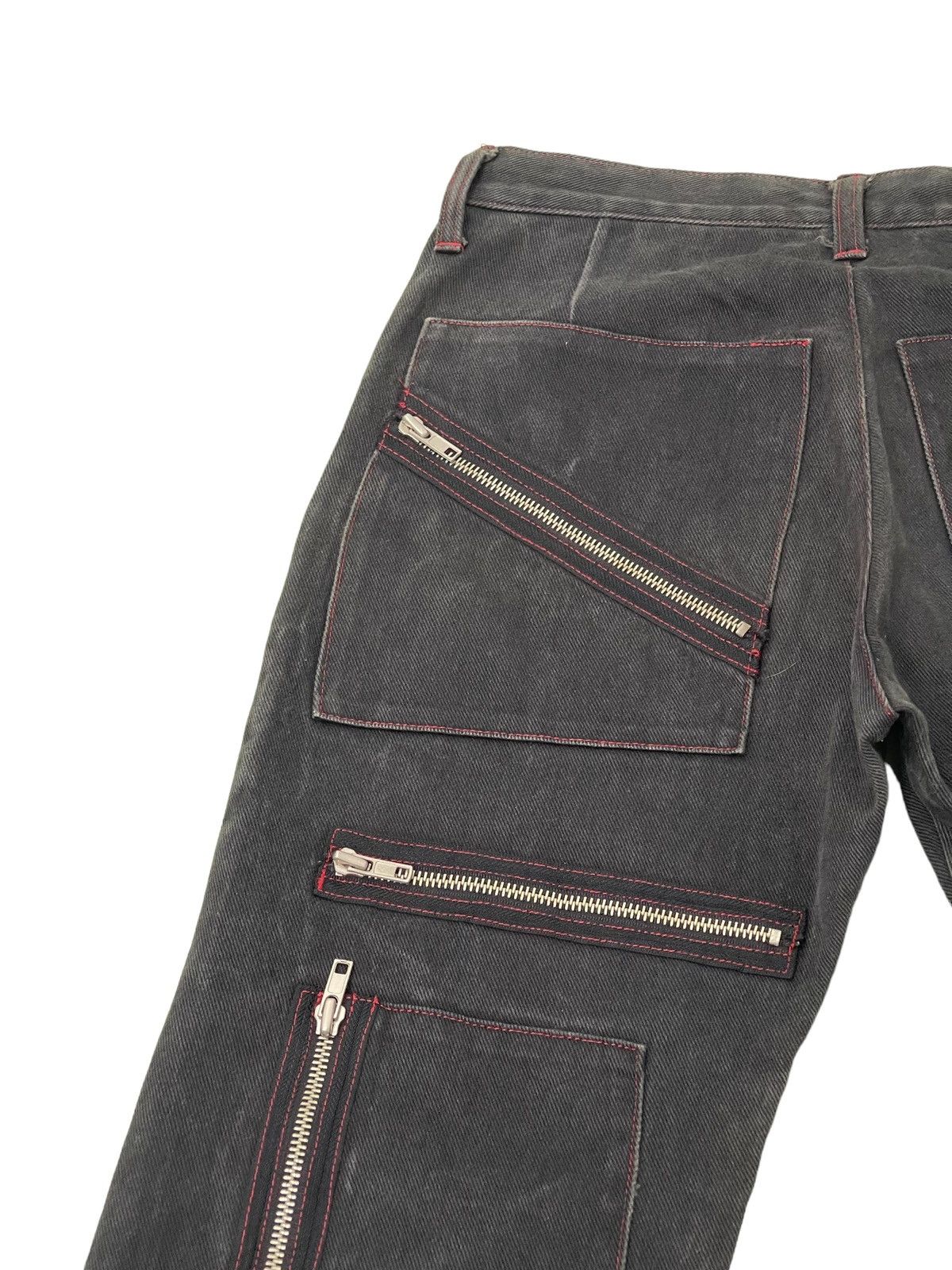 Japanese Brand Over Zipped Jeans Punk Here There Slim 3🟦8 Size US 29 - 19 Thumbnail