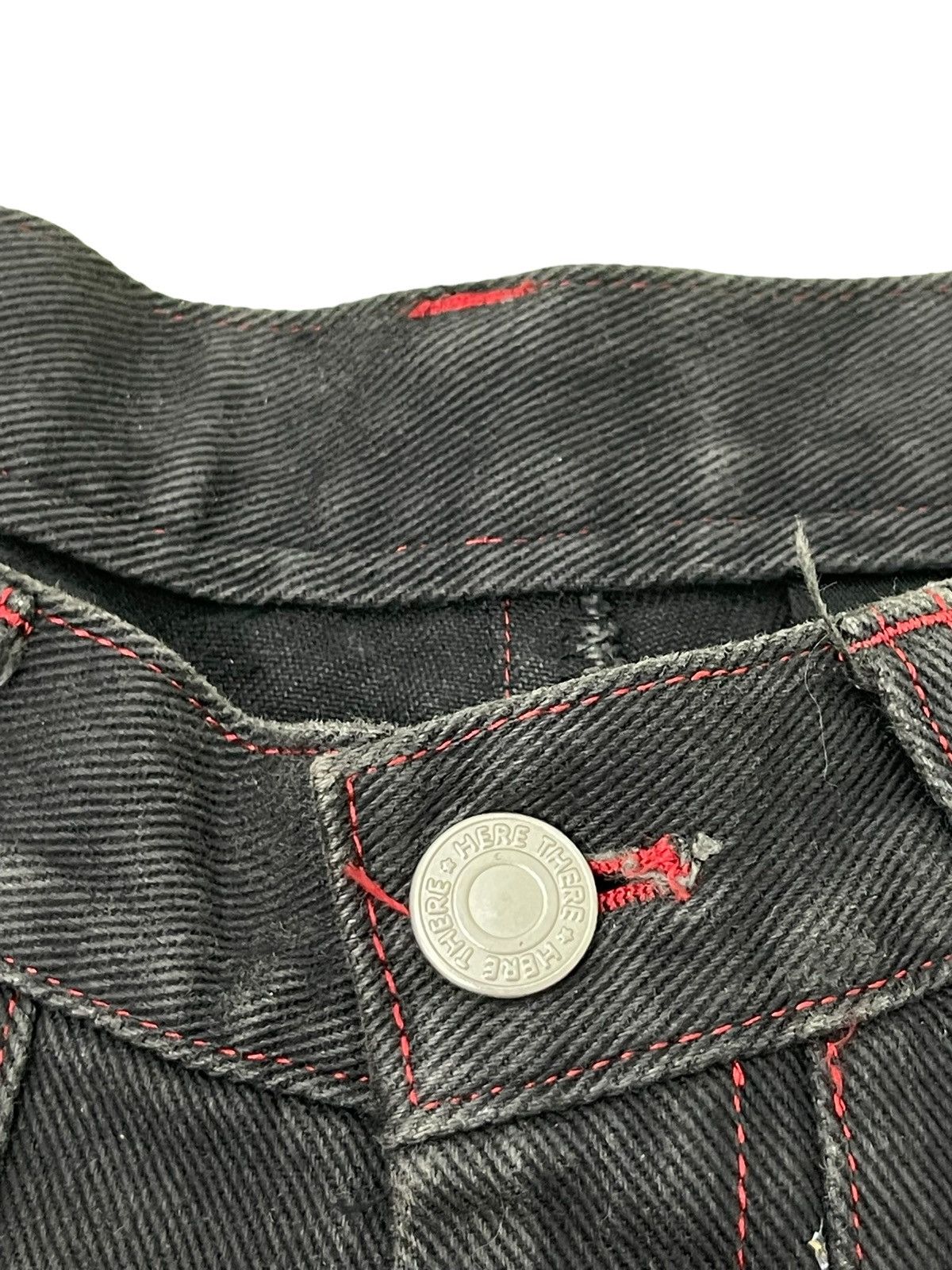 Japanese Brand Over Zipped Jeans Punk Here There Slim 3🟦8 Size US 29 - 10 Thumbnail