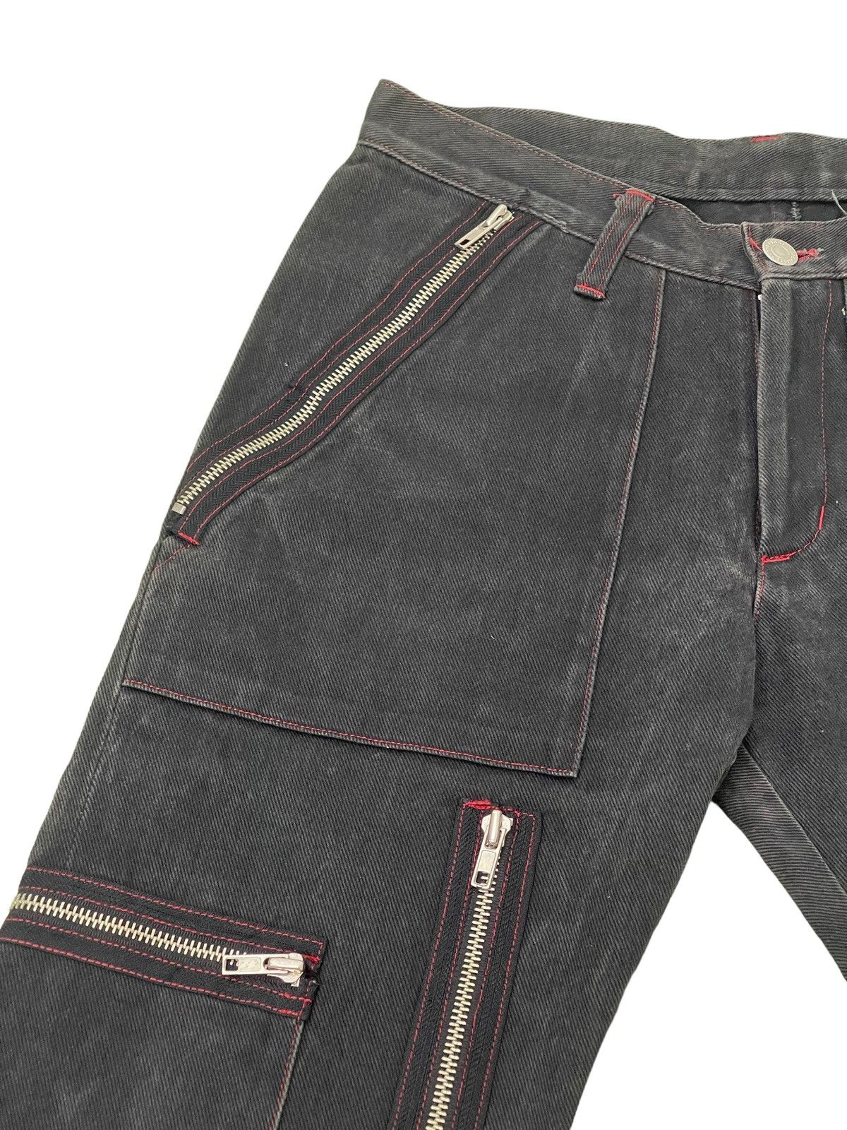 Japanese Brand Over Zipped Jeans Punk Here There Slim 3🟦8 Size US 29 - 8 Thumbnail