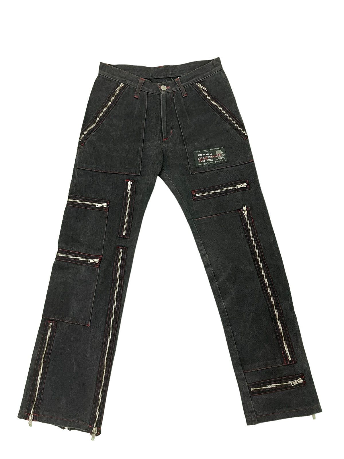Japanese Brand Over Zipped Jeans Punk Here There Slim 3🟦8 Size US 29 - 2 Thumbnail