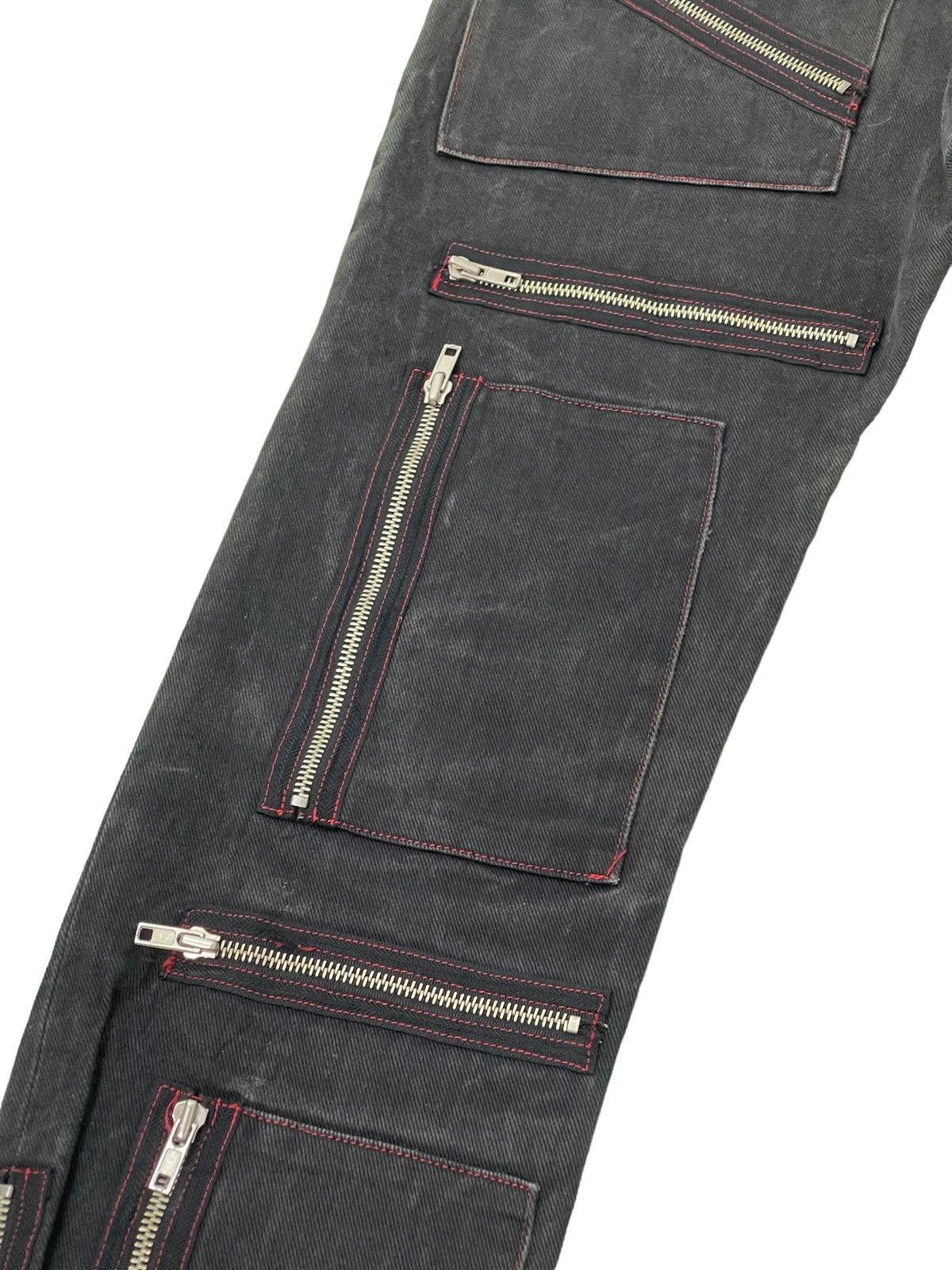 Japanese Brand Over Zipped Jeans Punk Here There Slim 3🟦8 Size US 29 - 17 Thumbnail