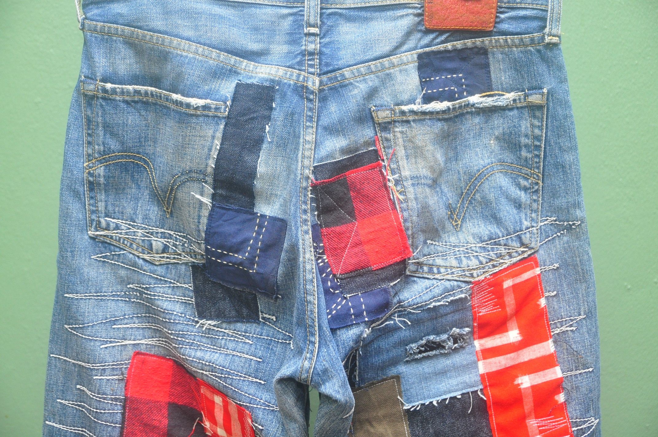 Japanese Brand Vintage Levis Patchwork Japanese Designer Fashion Style Size US 32 / EU 48 - 6 Thumbnail