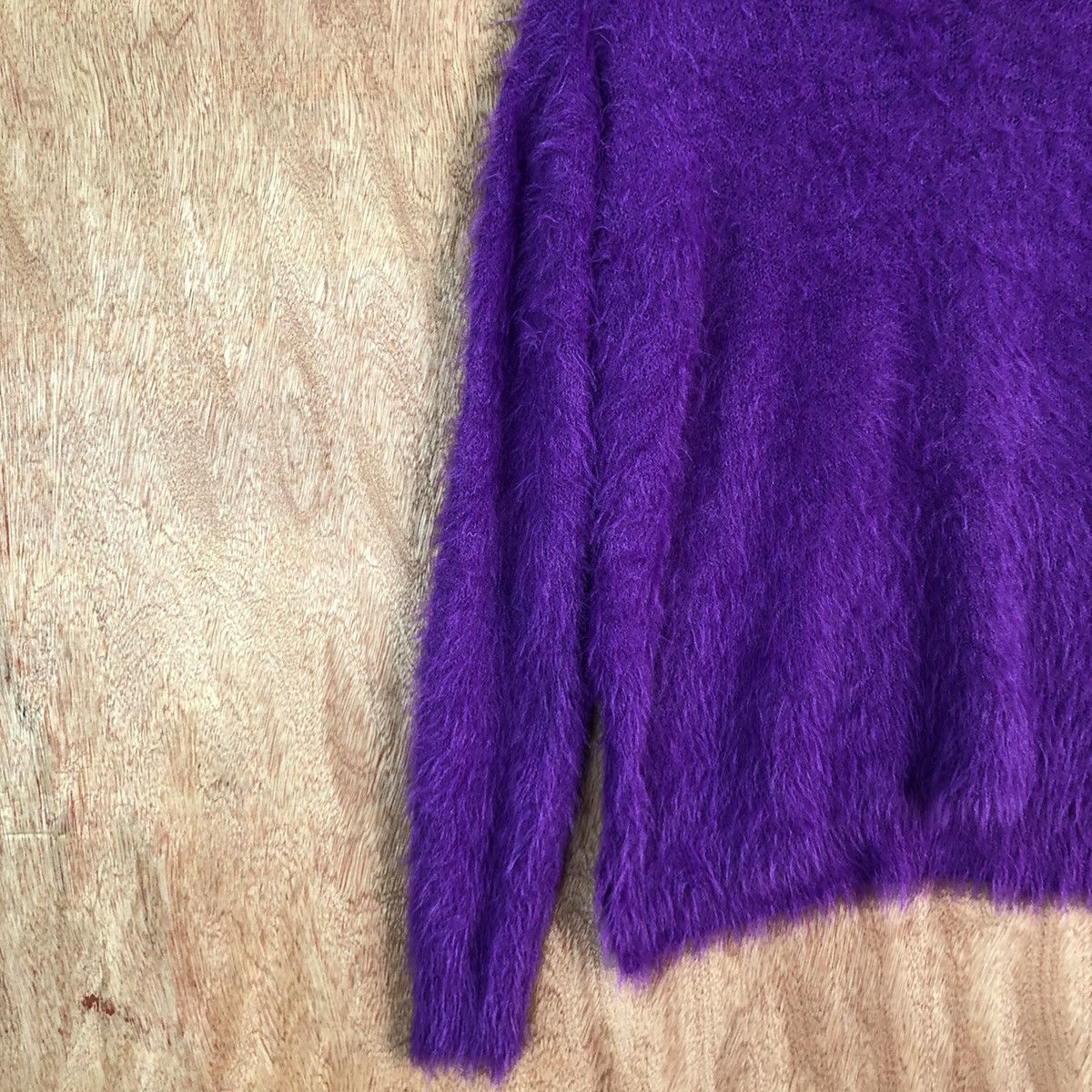 Japanese Brand DL Khalita Purple Mohair Shag Shaggy fur Knitwear #c336 Size L / US 10 / IT 46 - 7 Thumbnail