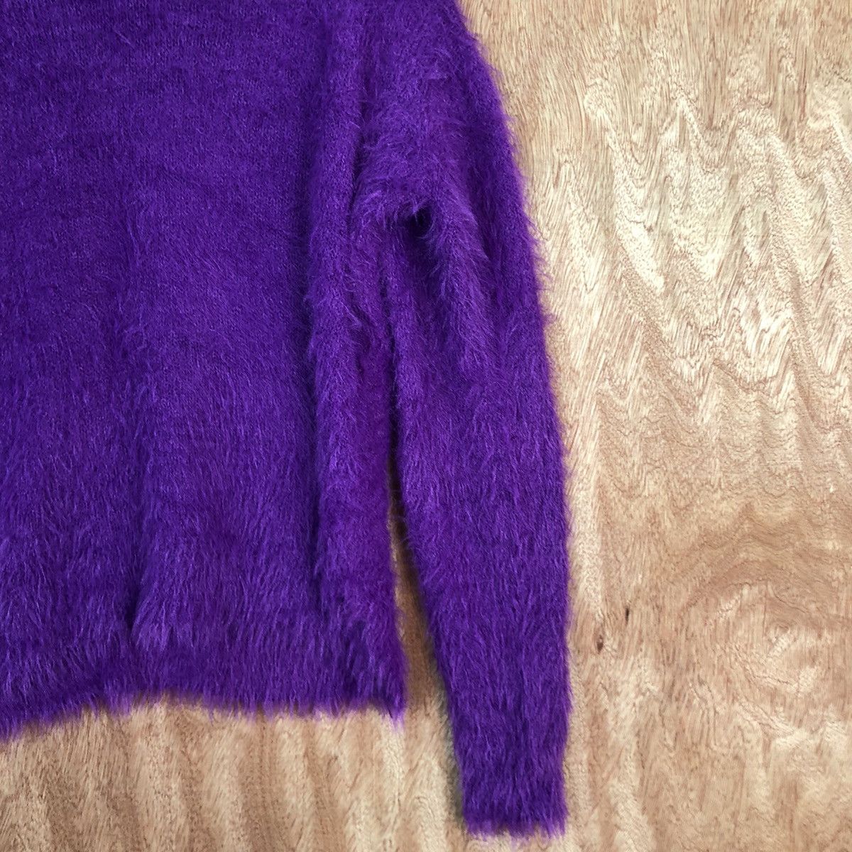 Japanese Brand DL Khalita Purple Mohair Shag Shaggy fur Knitwear #c336 Size L / US 10 / IT 46 - 5 Thumbnail