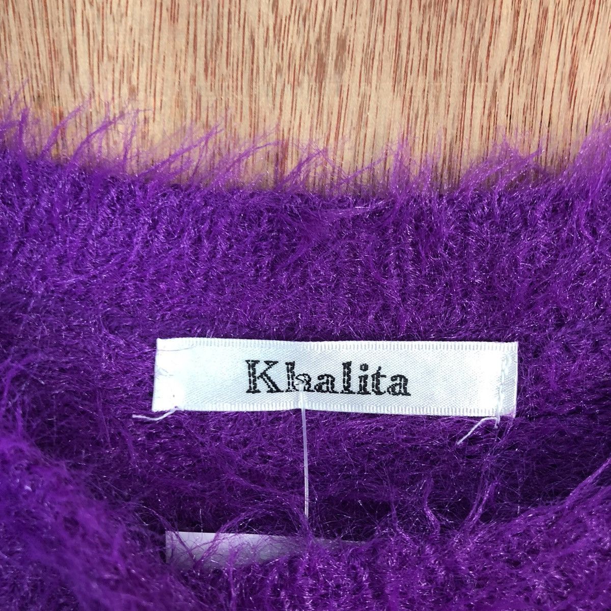 Japanese Brand DL Khalita Purple Mohair Shag Shaggy fur Knitwear #c336 Size L / US 10 / IT 46 - 8 Thumbnail