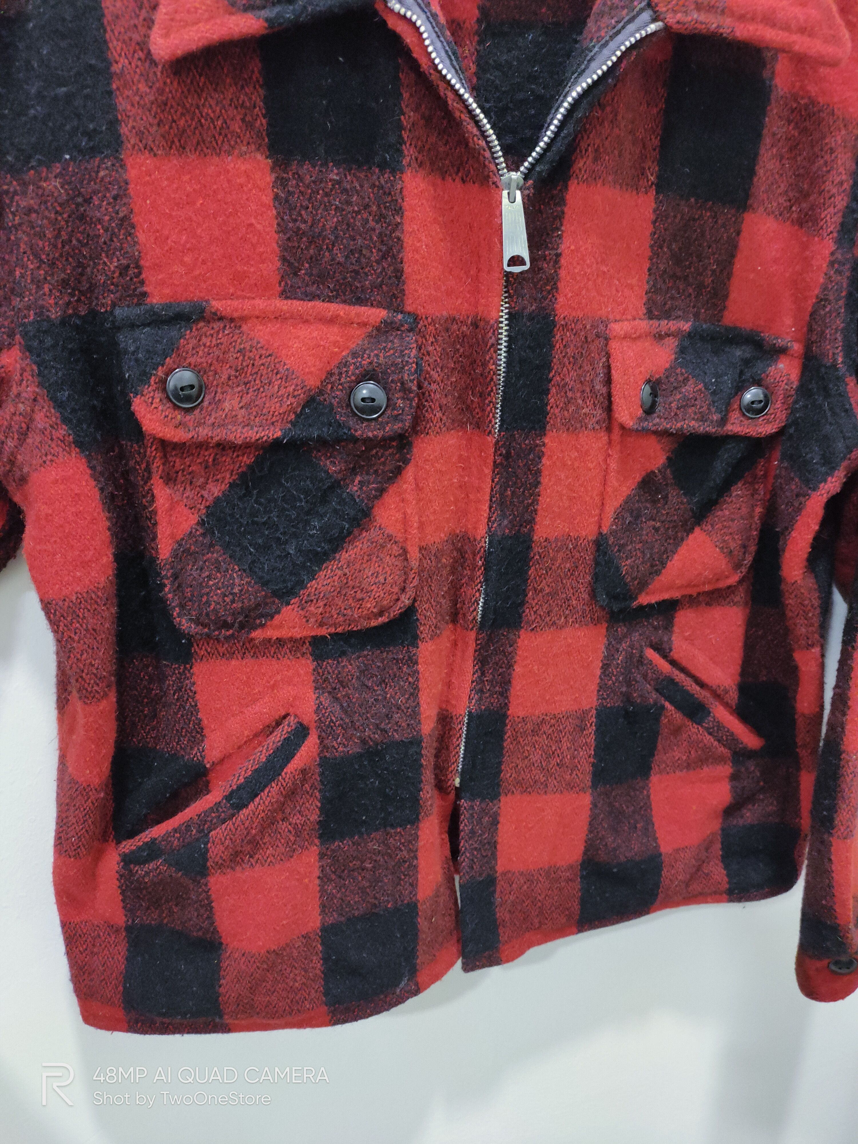 JCPenney × Vintage Vintag 50s JCPENNEY Wool Buffalo Check Flannel Chore Jacket Size US XL / EU 56 / 4 - 4 Thumbnail