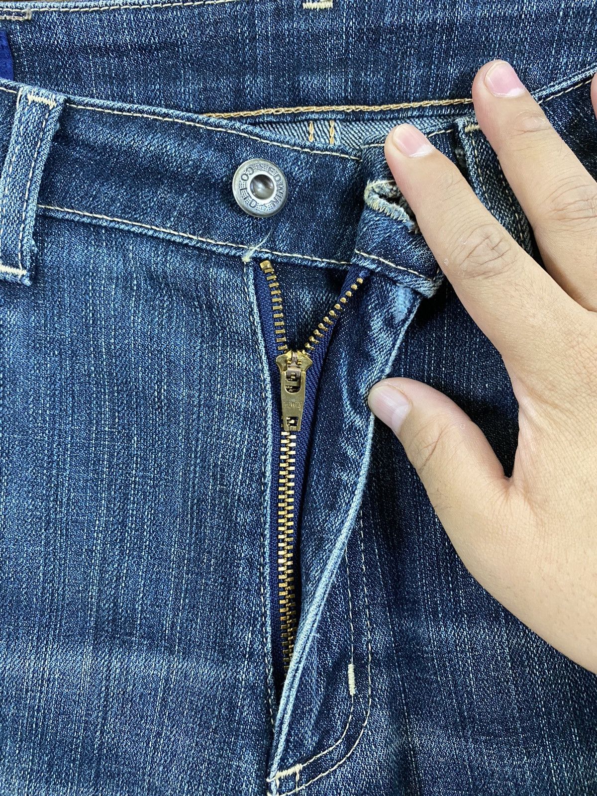 Edwin Edwin Blue distressed Denim Pants jeans #BB535 Size US 30 / EU 46 - 18 Thumbnail