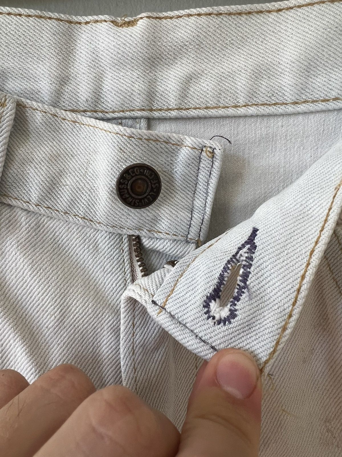 Levi's × Vintage Vintage Levis Orange Tab Heart Patch Denim [32x33, 70s] Size US 32 / EU 48 - 7 Thumbnail