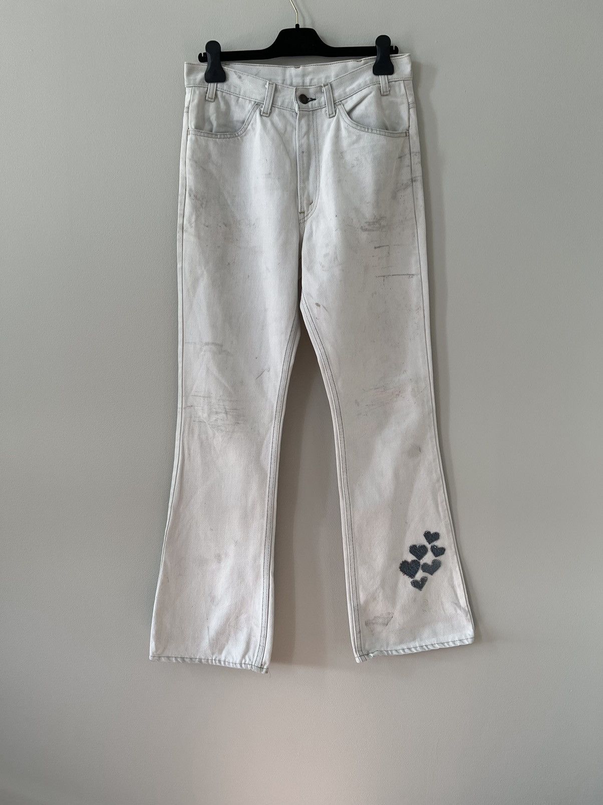 Levi's × Vintage Vintage Levis Orange Tab Heart Patch Denim [32x33, 70s] Size US 32 / EU 48 - 1 Thumbnail