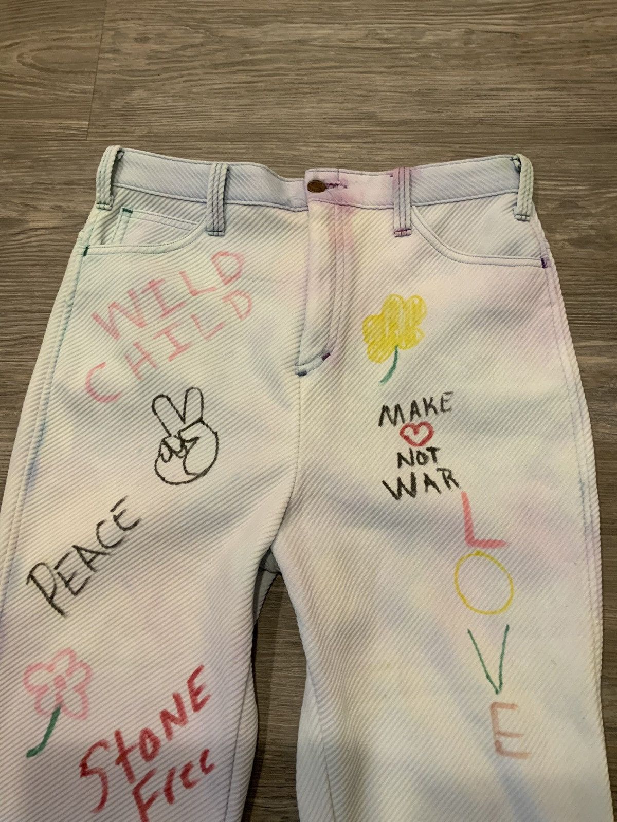 Sears × Vintage Vintage 70s 80s Sears Flare Hippie Drawing Bell Bottom Pants Size US 32 / EU 48 - 3 Thumbnail
