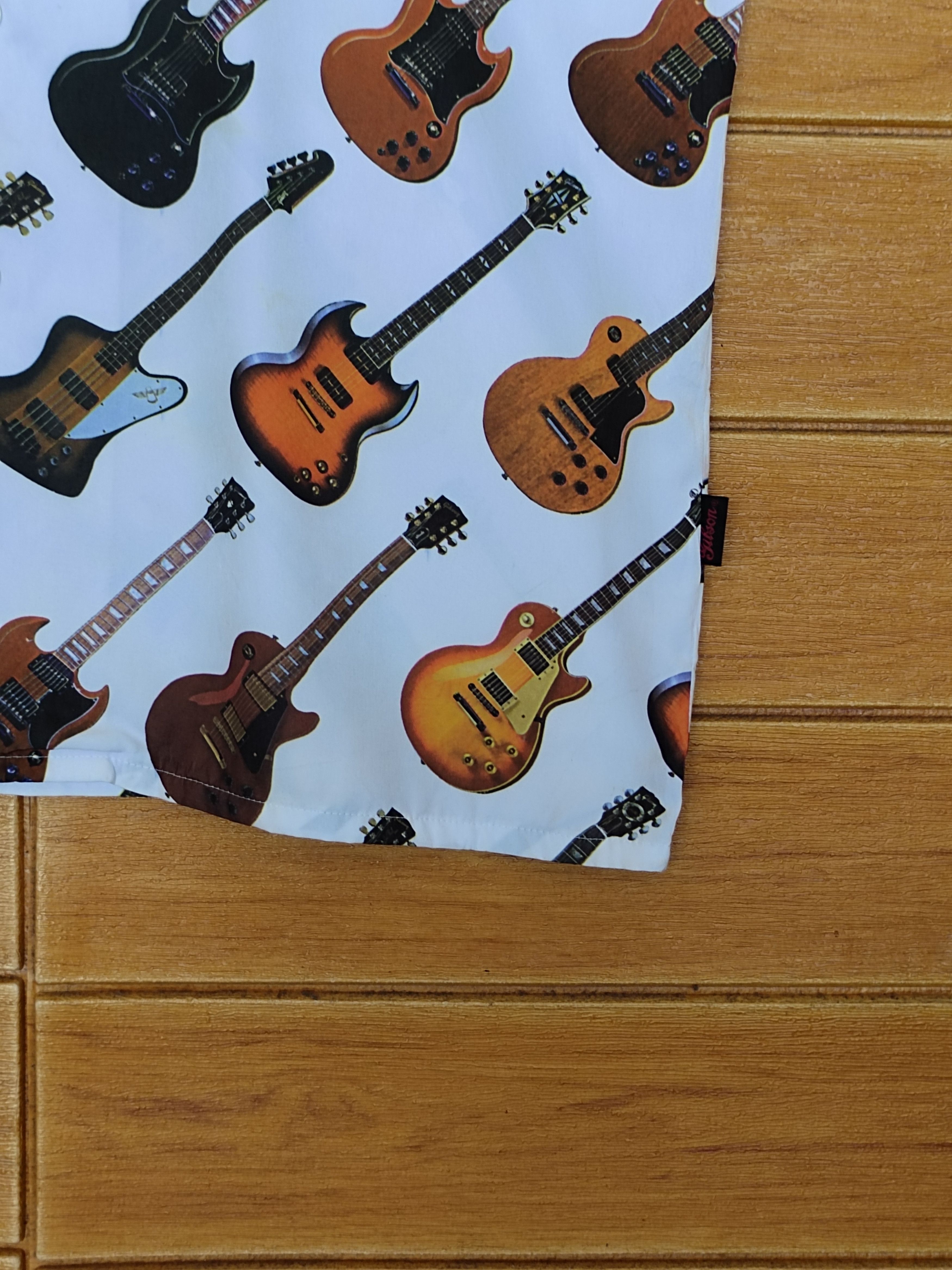 Dragonfly Vintage 90s Gibson Guitar By Dragonfly Full Print Shirt Size US L / EU 52-54 / 3 - 7 Thumbnail