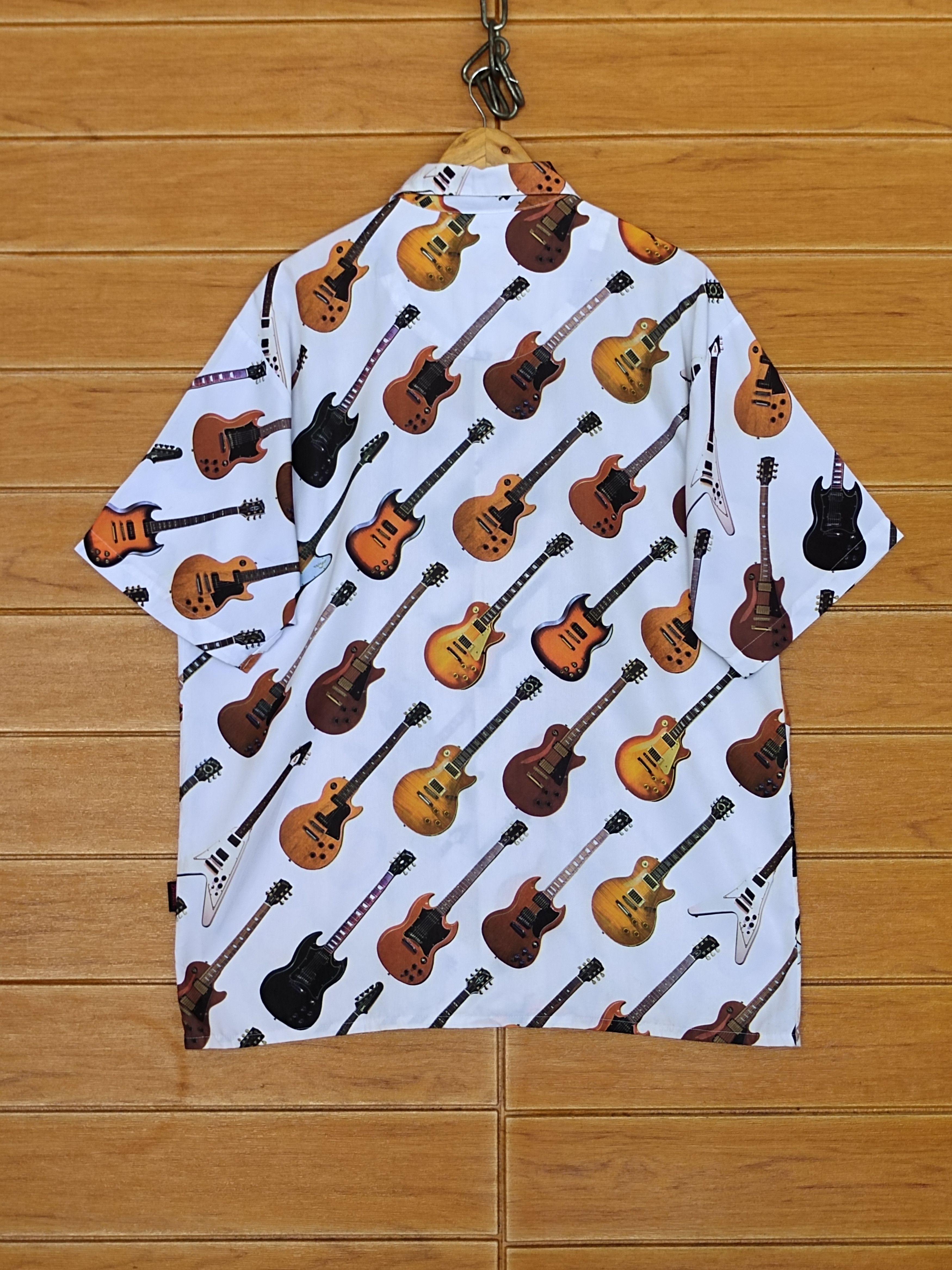 Dragonfly Vintage 90s Gibson Guitar By Dragonfly Full Print Shirt Size US L / EU 52-54 / 3 - 10 Thumbnail