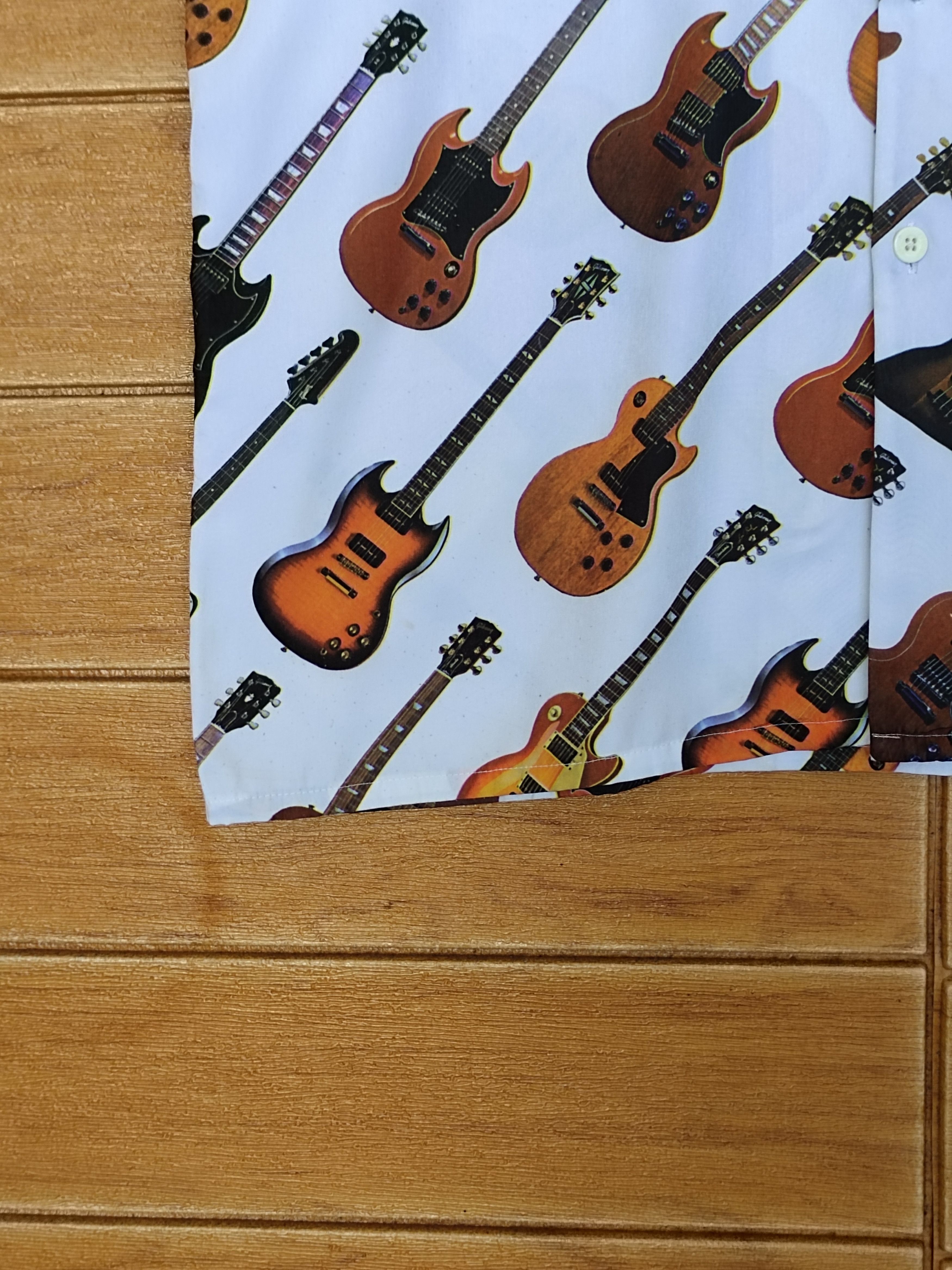 Dragonfly Vintage 90s Gibson Guitar By Dragonfly Full Print Shirt Size US L / EU 52-54 / 3 - 8 Thumbnail