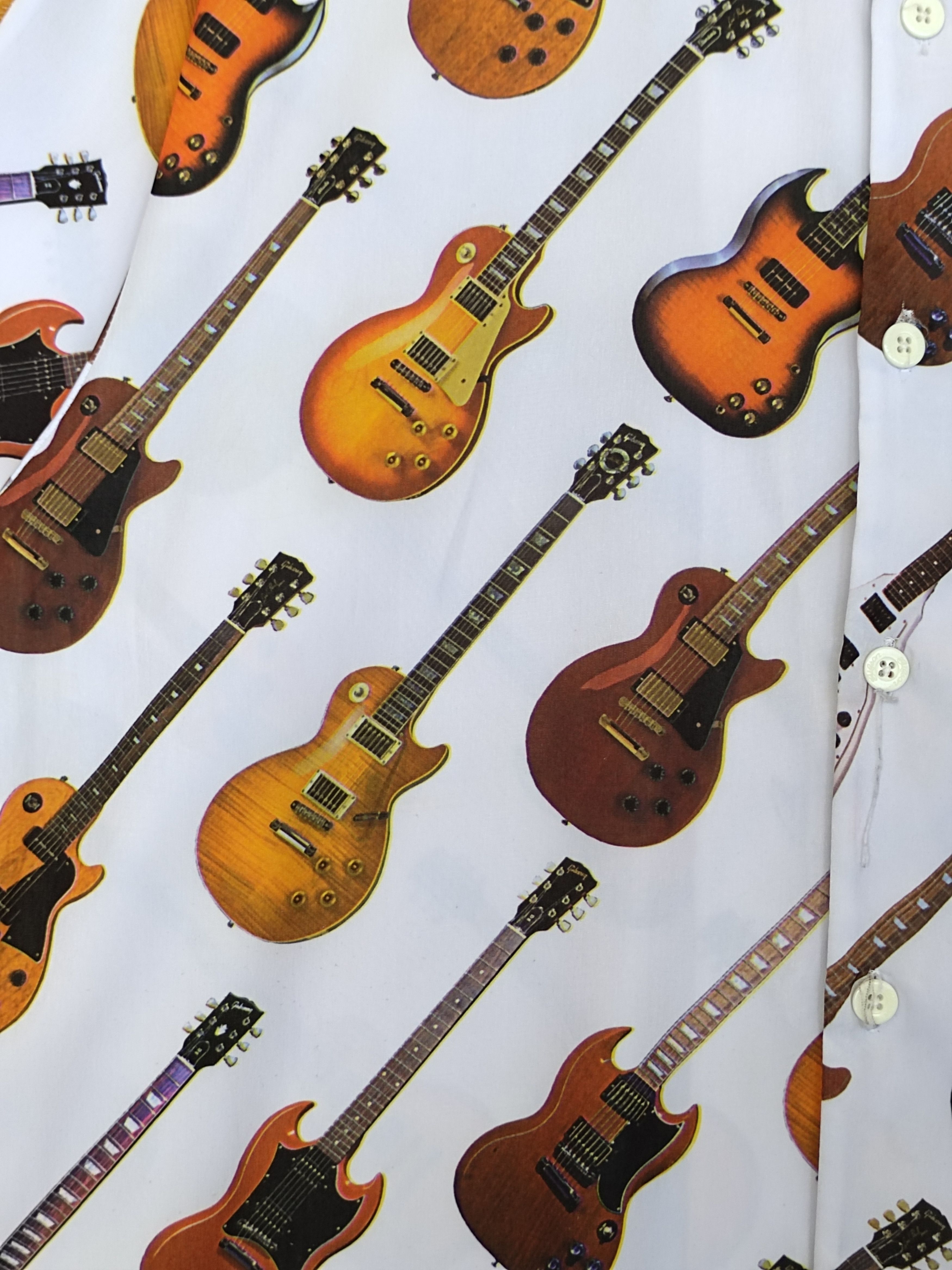 Dragonfly Vintage 90s Gibson Guitar By Dragonfly Full Print Shirt Size US L / EU 52-54 / 3 - 3 Thumbnail