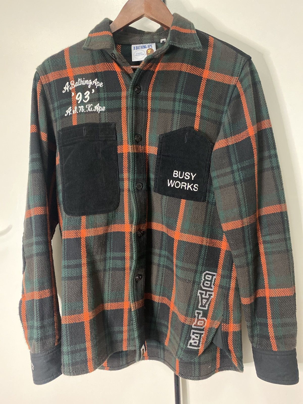 Bape ABATHING ape busy works flannel | Grailed