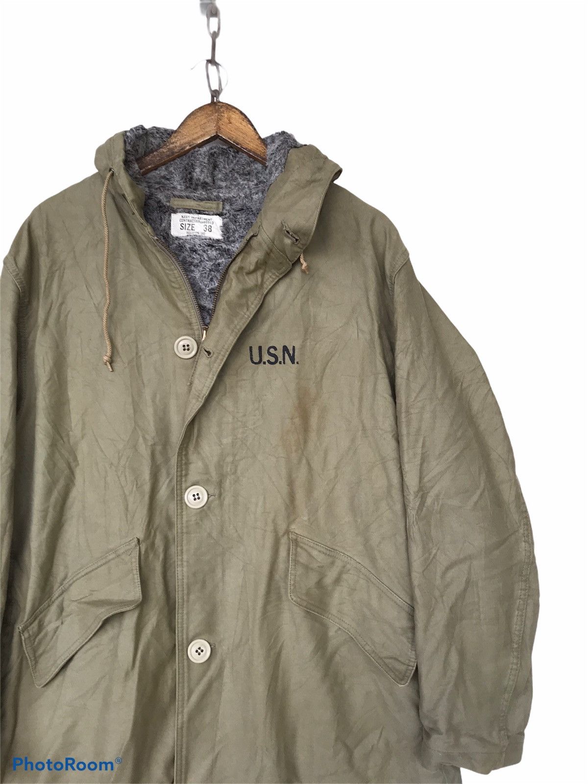Other Vintage Houston Usn Deck Parka Sherpa Lining Jacket Size US M / EU 48-50 / 2 - 11 Thumbnail