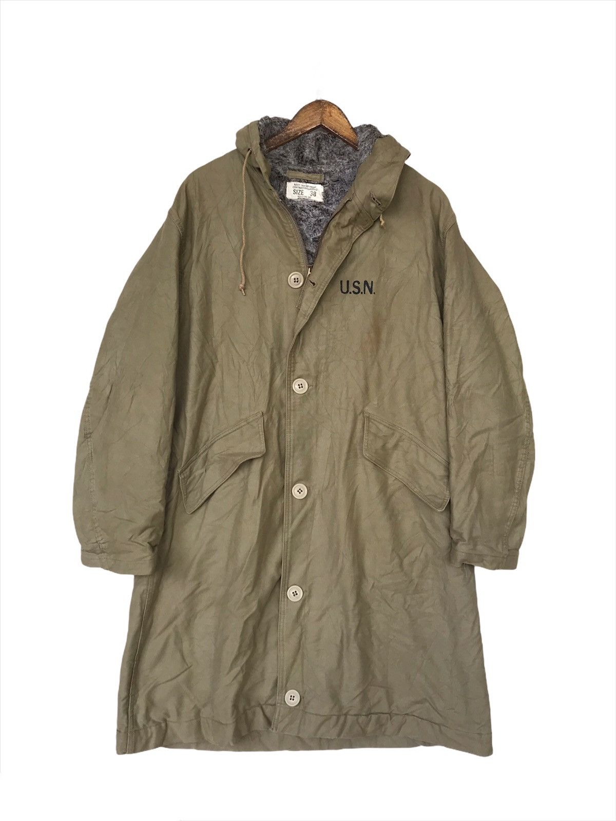 Other Vintage Houston Usn Deck Parka Sherpa Lining Jacket Size US M / EU 48-50 / 2 - 1 Thumbnail
