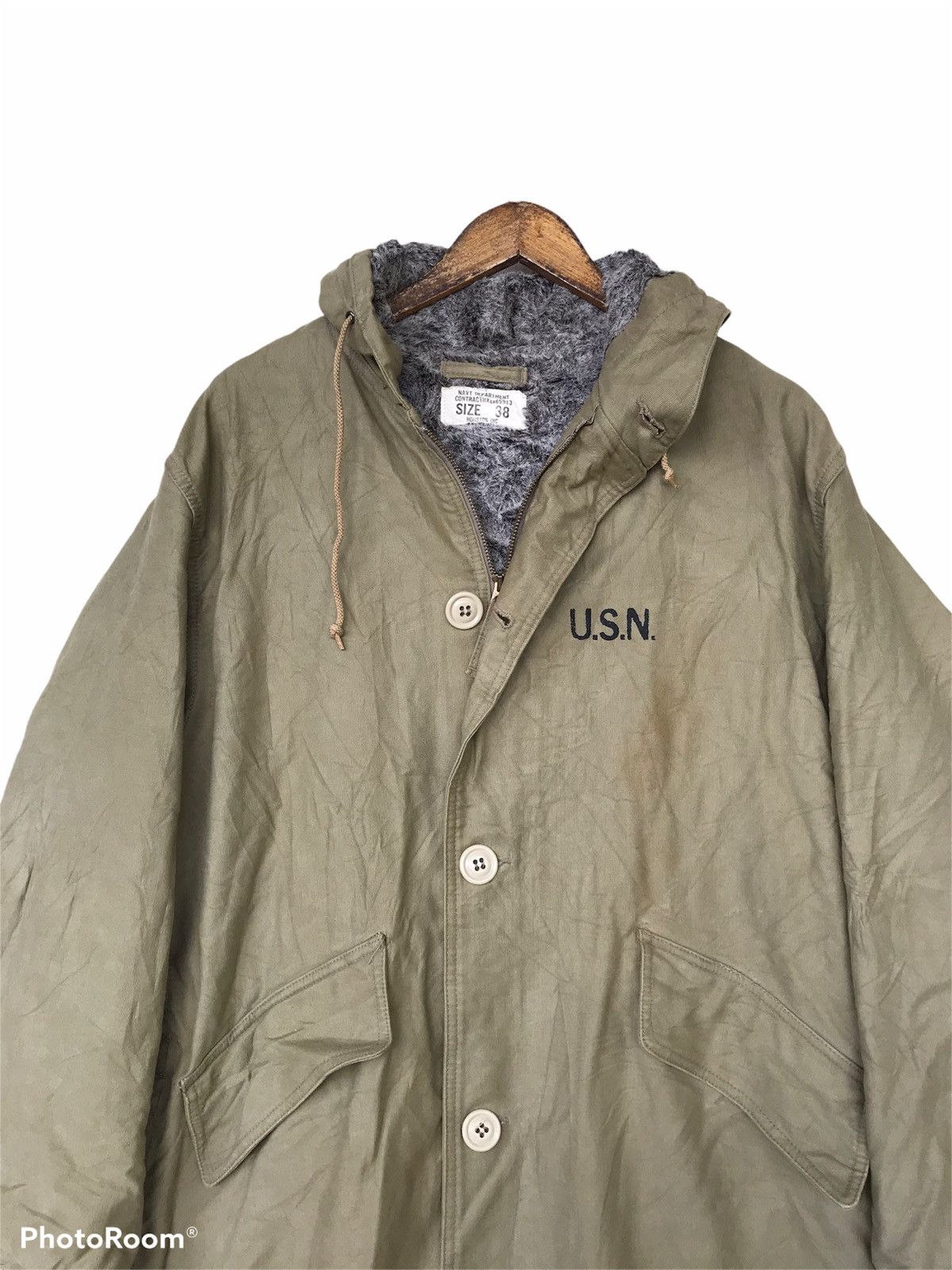Other Vintage Houston Usn Deck Parka Sherpa Lining Jacket Size US M / EU 48-50 / 2 - 4 Thumbnail