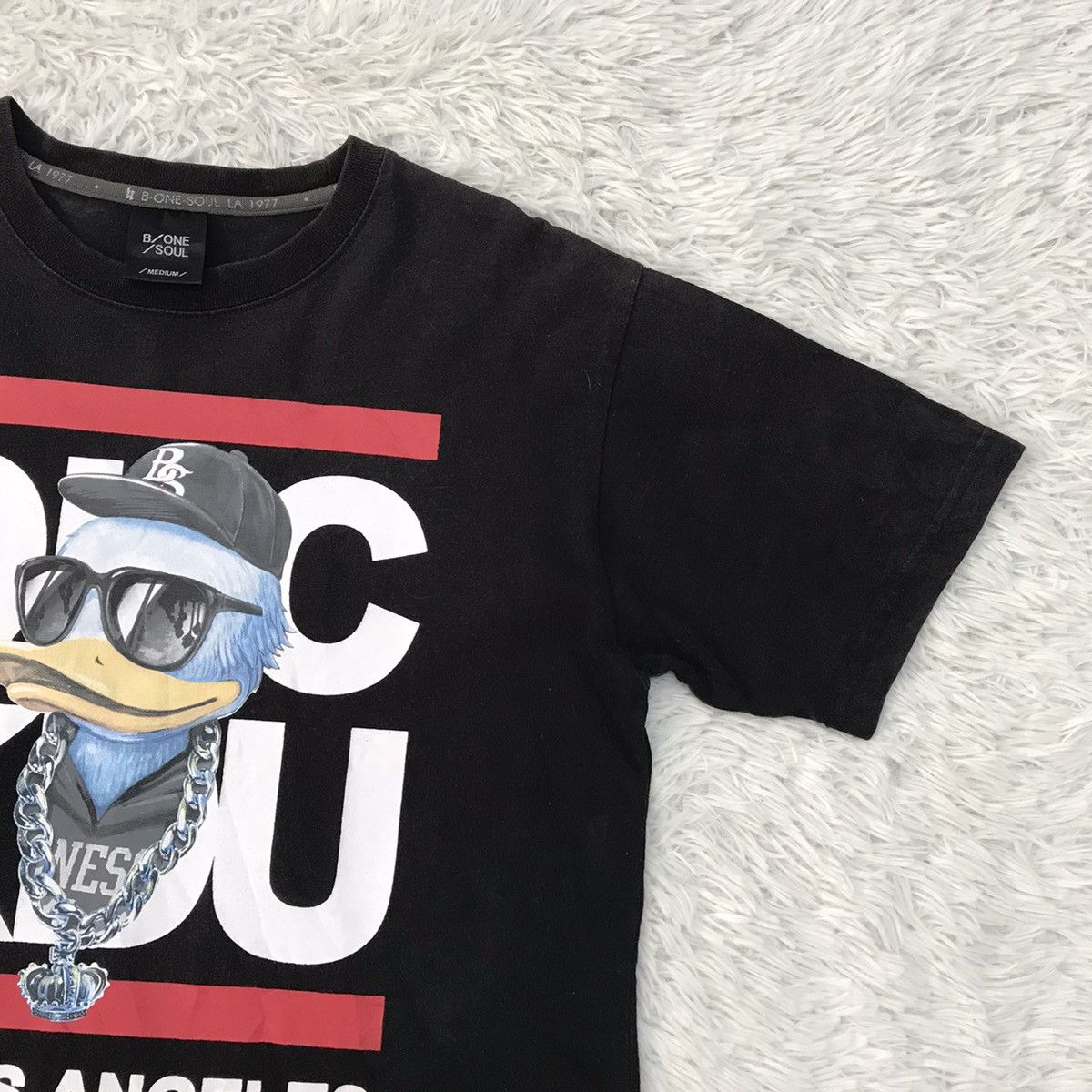 Japanese Brand Vtg Duck Duke De Los Angeles B One Soul Tshirt Size US M / EU 48-50 / 2 - 5 Thumbnail